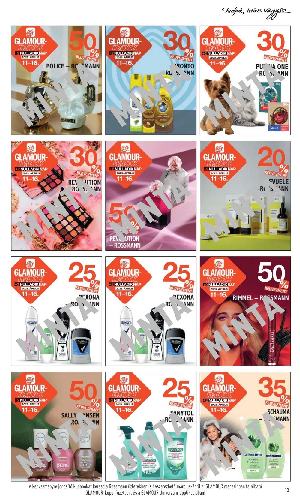 Rossmann akciós újság Glamour kuponok 04.11–04.16 – 13. oldal