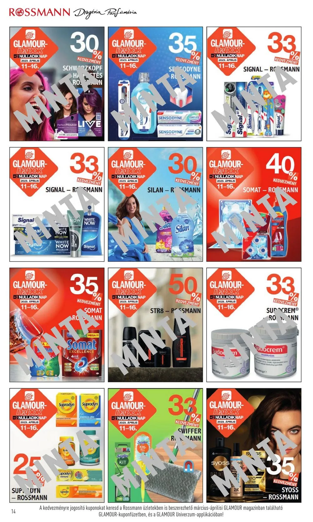 Rossmann akciós újság Glamour kuponok 04.11–04.16 – 14. oldal