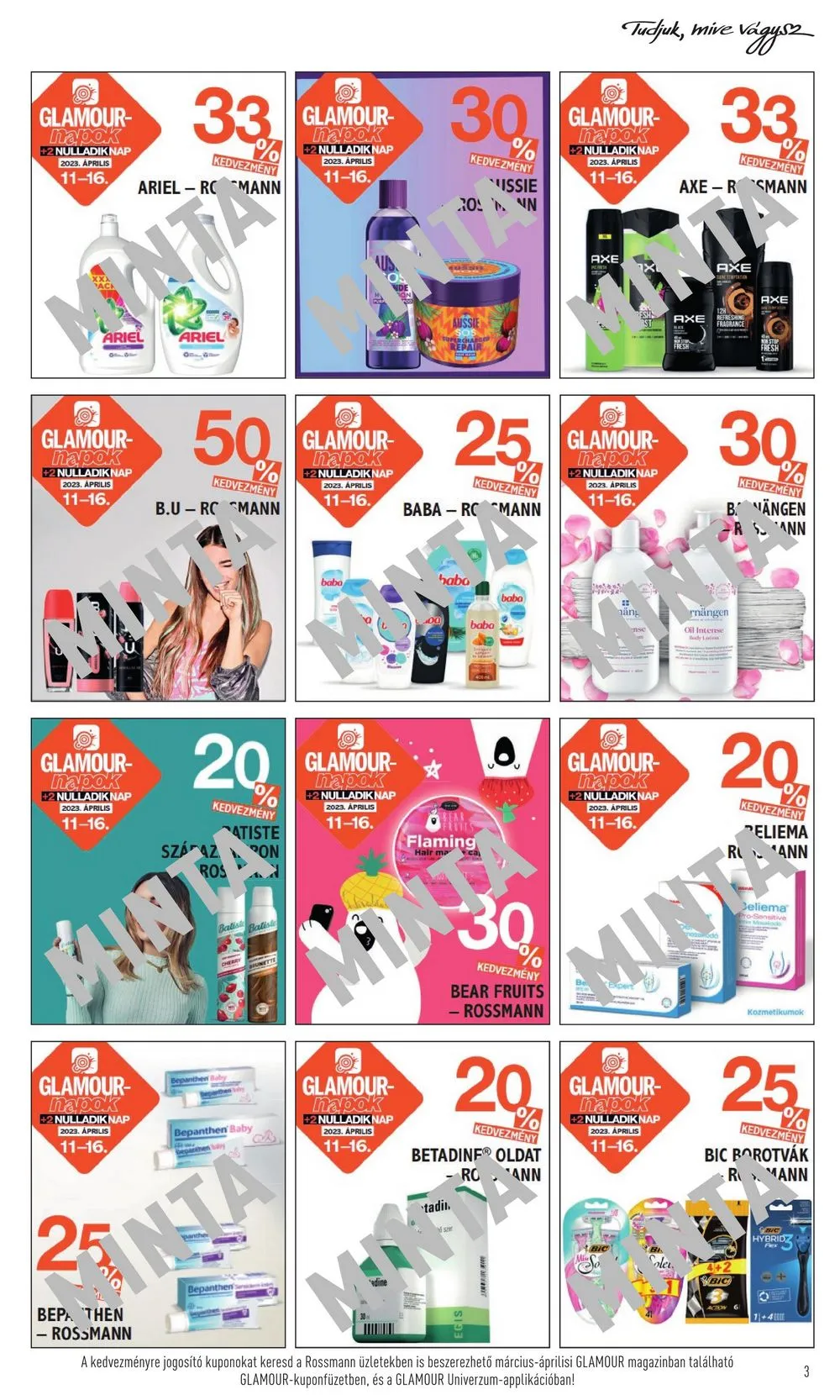 Rossmann akciós újság Glamour kuponok 04.11–04.16 – 3. oldal