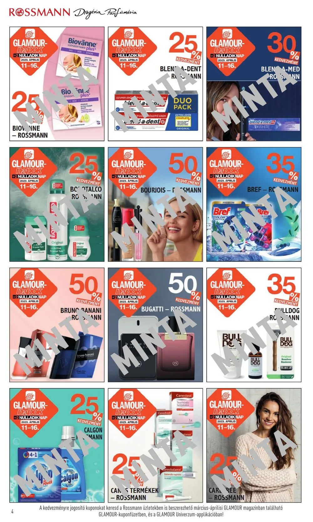 Rossmann akciós újság Glamour kuponok 04.11–04.16 – 4. oldal