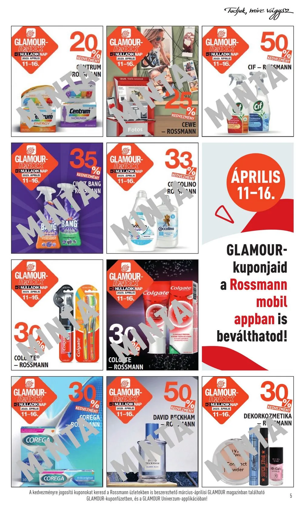 Rossmann akciós újság Glamour kuponok 04.11–04.16 – 5. oldal