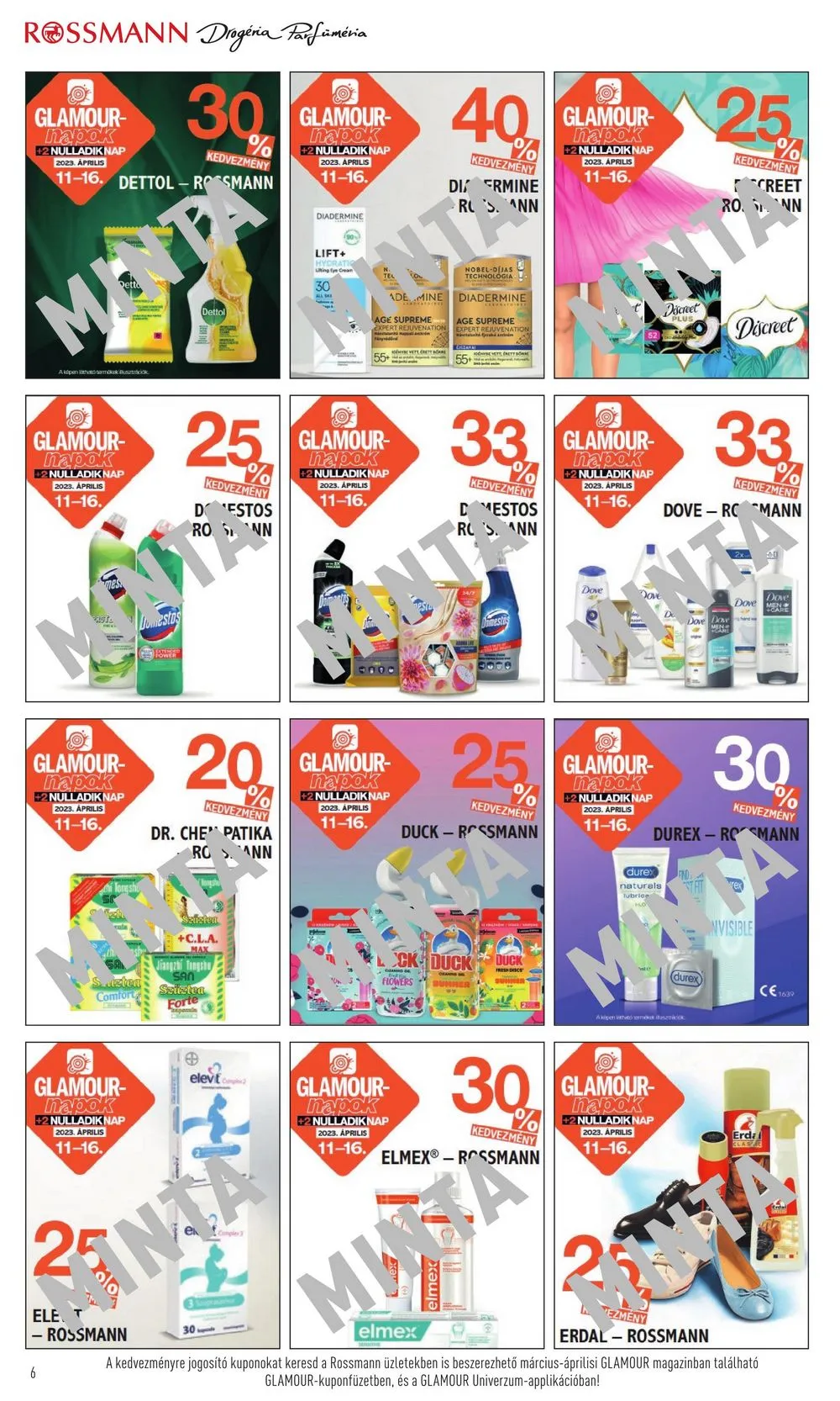 Rossmann akciós újság Glamour kuponok 04.11–04.16 – 6. oldal