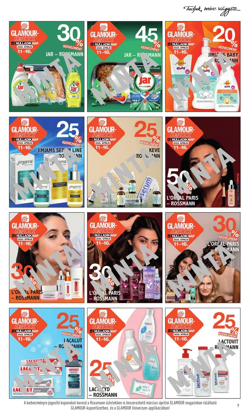 Rossmann akciós újság Glamour kuponok 04.11–04.16 – 9. oldal
