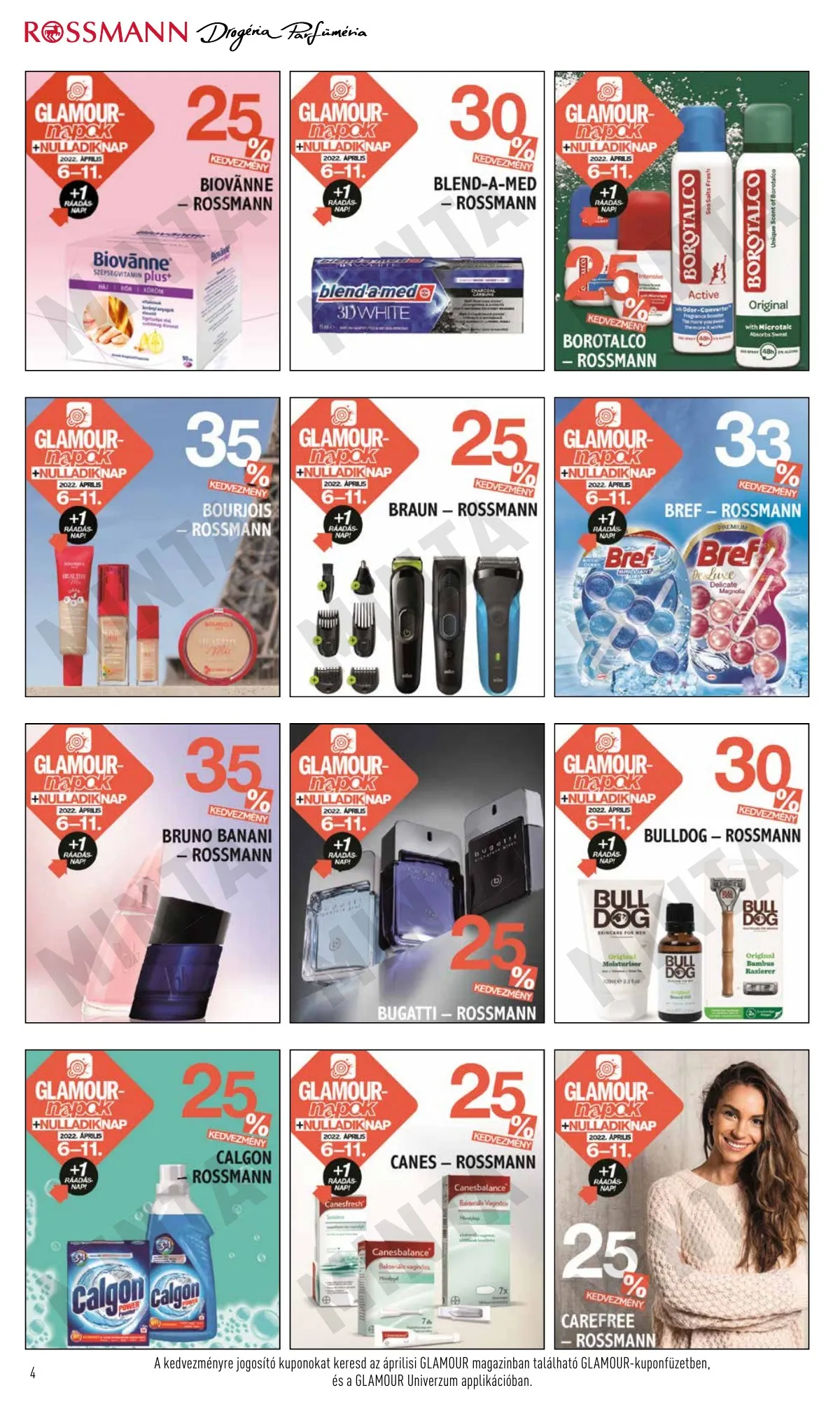Rossmann akciós újság Glamour napok 04.06–04.11 – 4. oldal