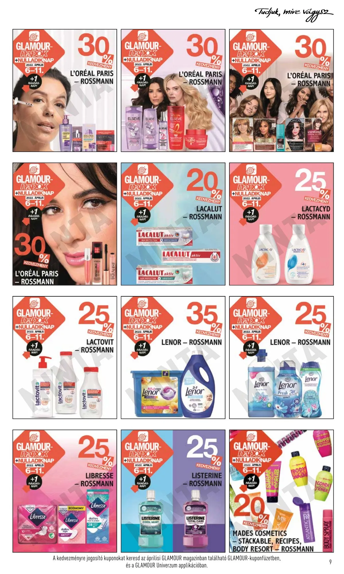 Rossmann akciós újság Glamour napok 04.06–04.11 – 9. oldal
