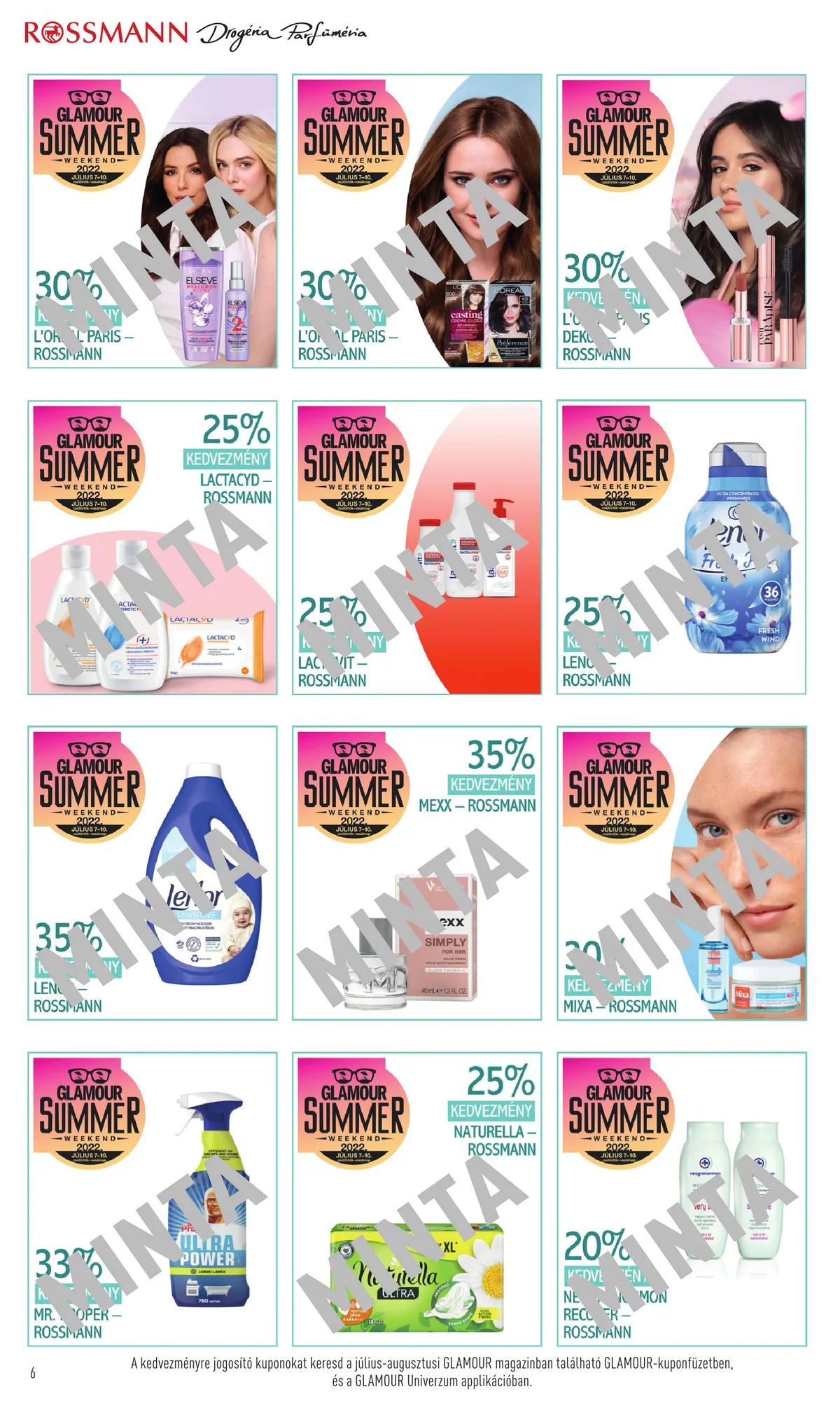 Rossmann akciós újság Glamour napok 07.07–07.10 – 6. oldal