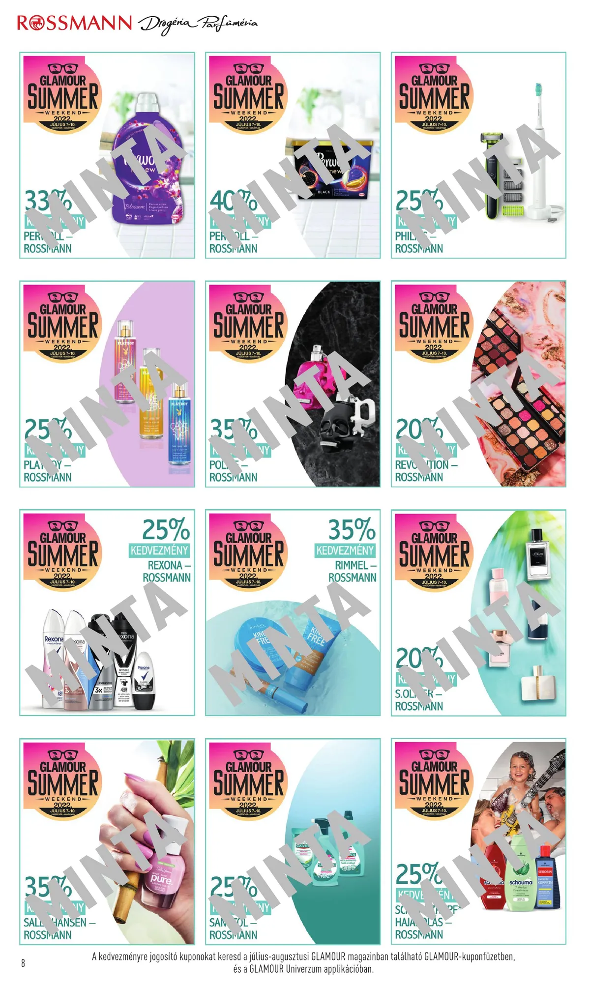 Rossmann akciós újság Glamour napok 07.07–07.10 – 8. oldal