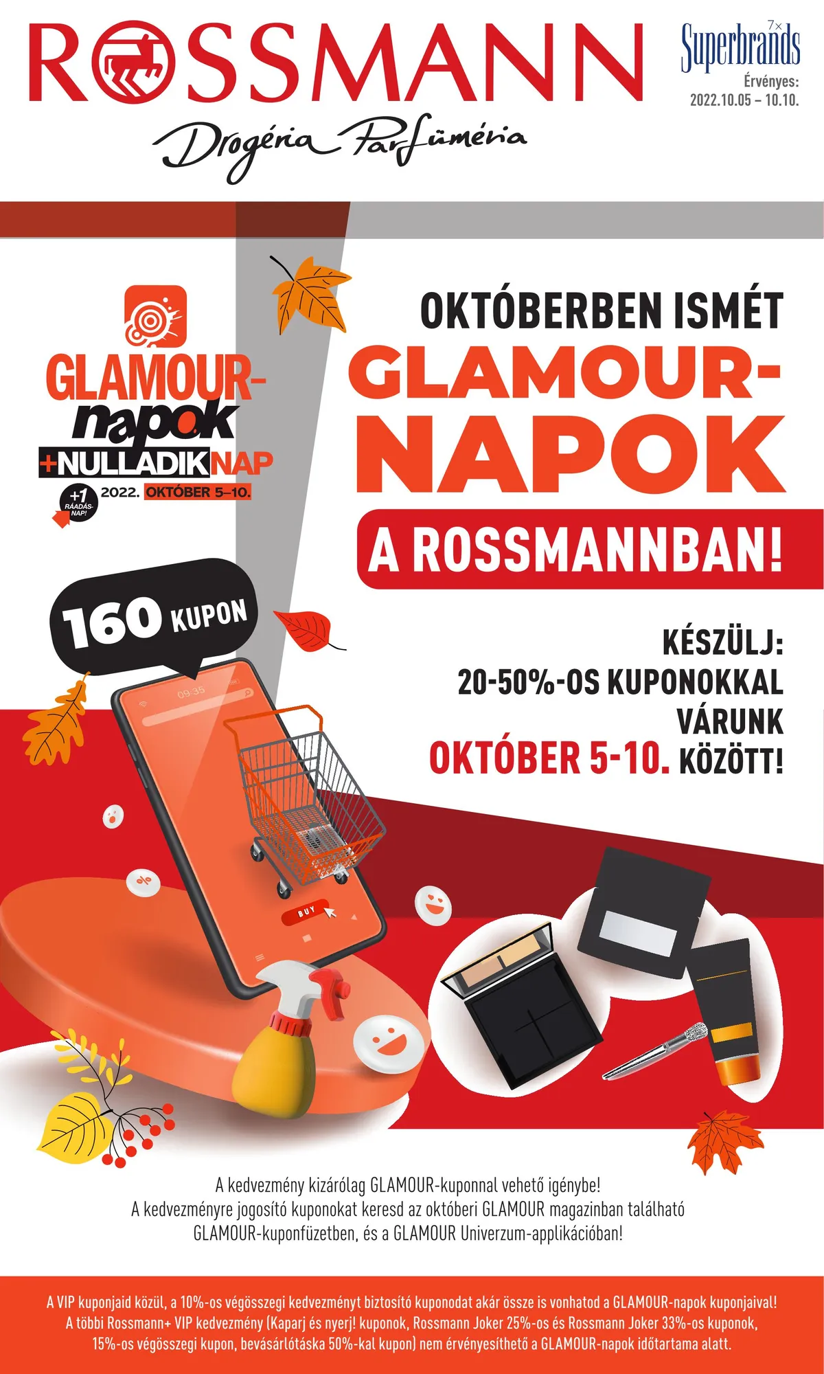 Rossmann akciós újság Glamour napok 10.05–10.10