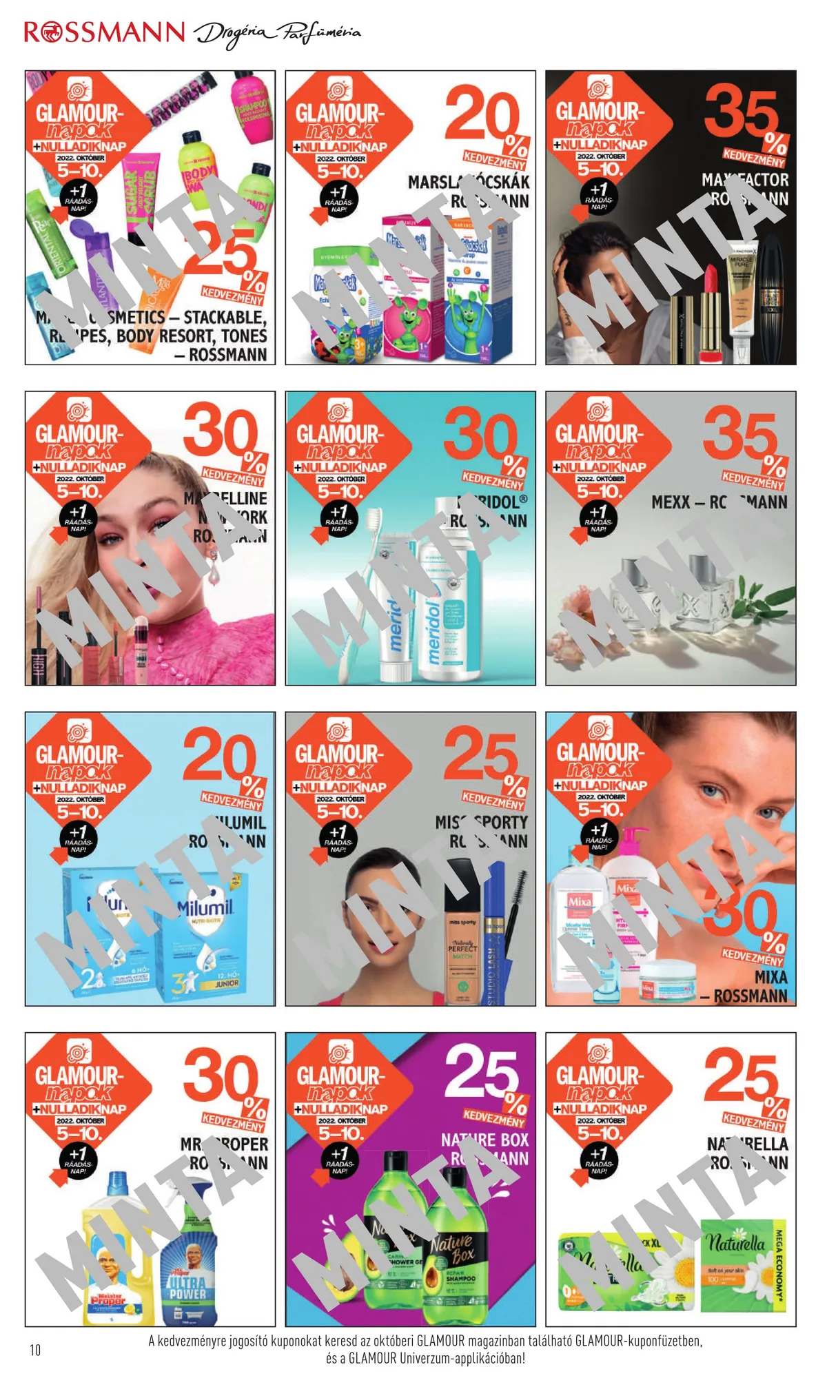 Rossmann akciós újság Glamour napok 10.05–10.10 – 10. oldal