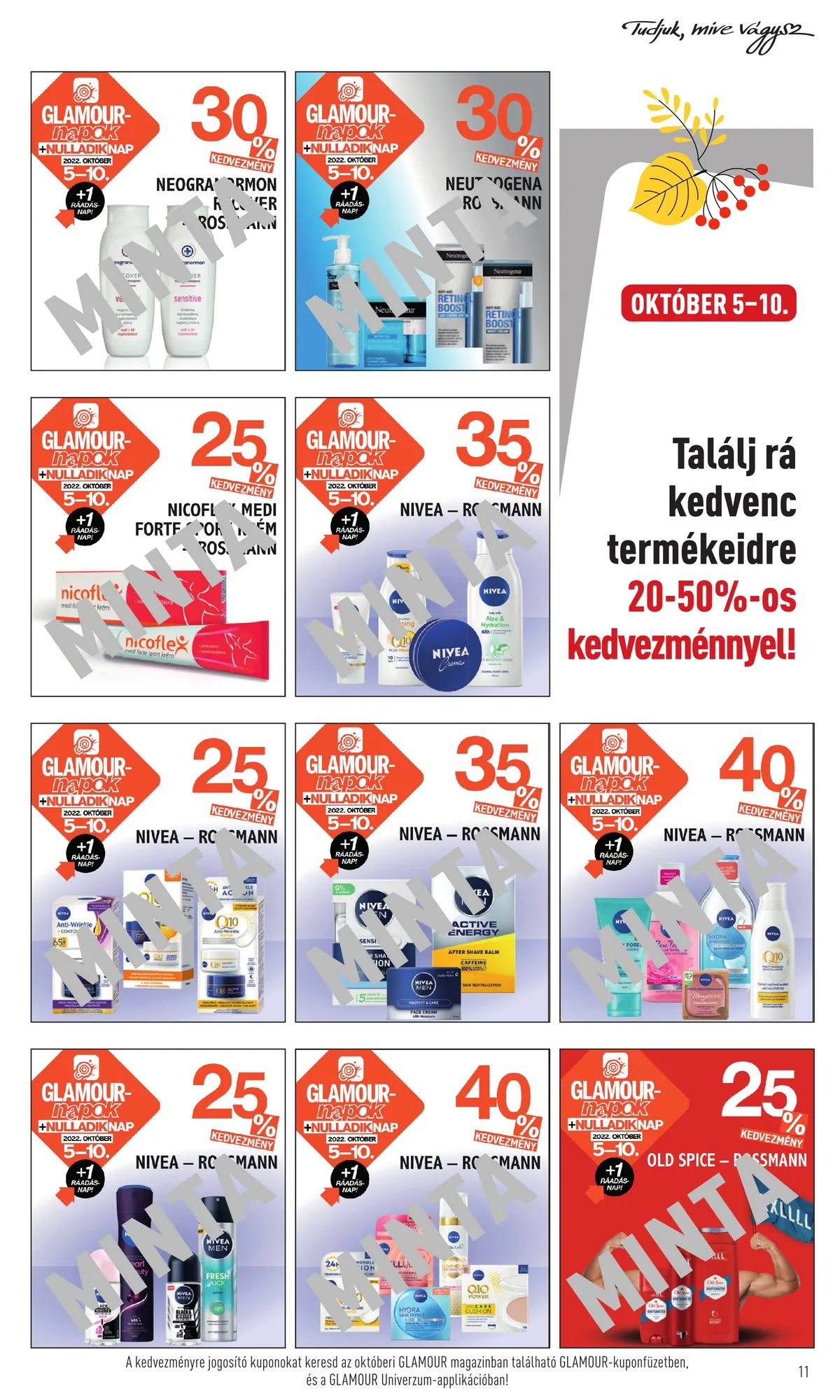 Rossmann akciós újság Glamour napok 10.05–10.10 – 11. oldal
