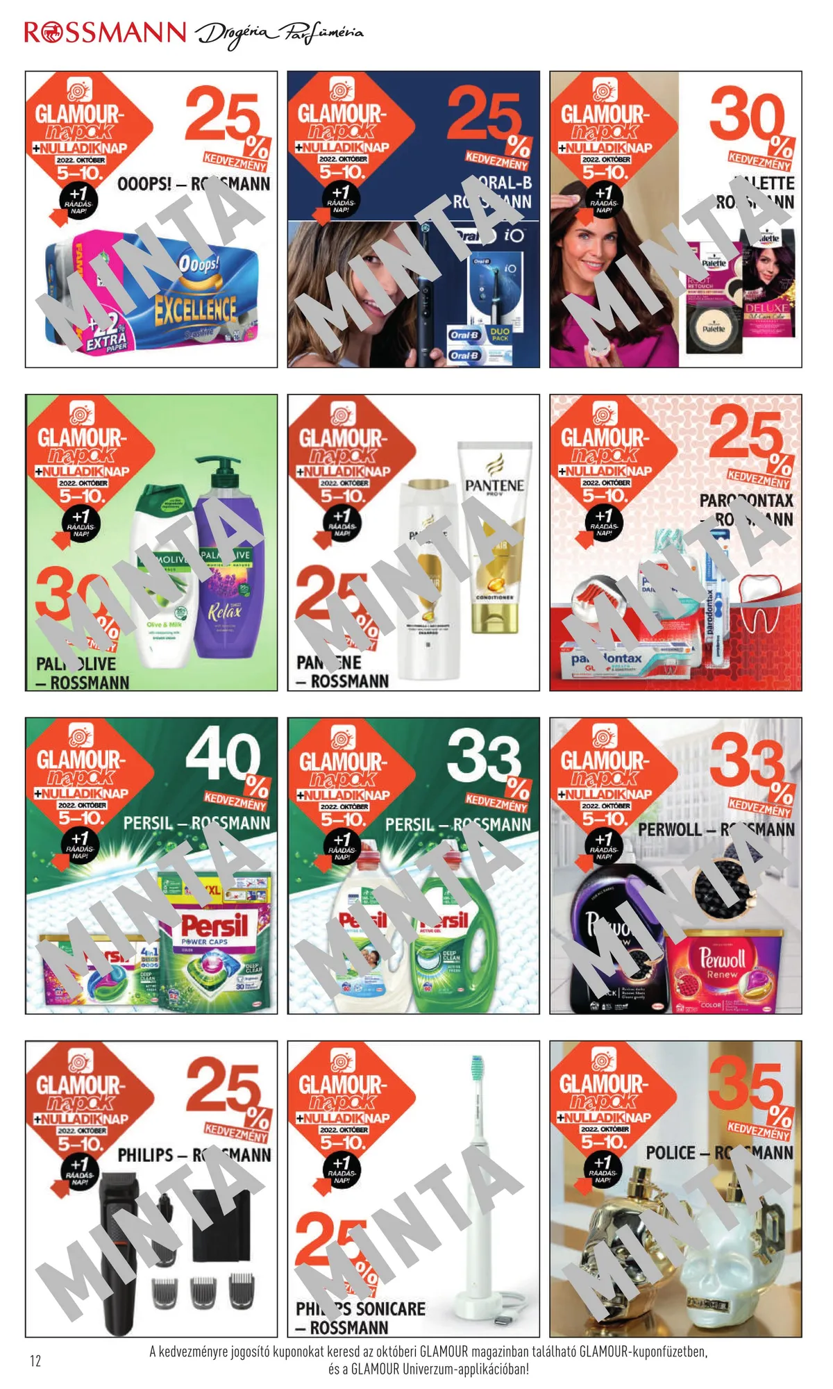 Rossmann akciós újság Glamour napok 10.05–10.10 – 12. oldal
