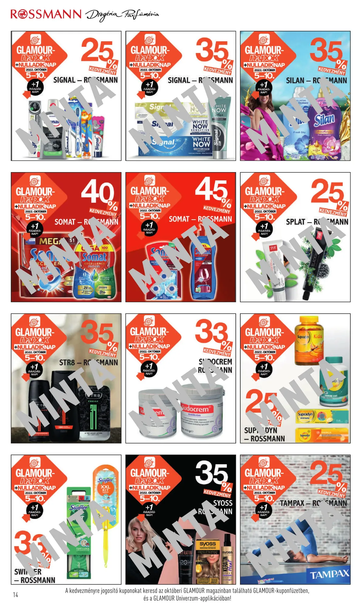 Rossmann akciós újság Glamour napok 10.05–10.10 – 14. oldal