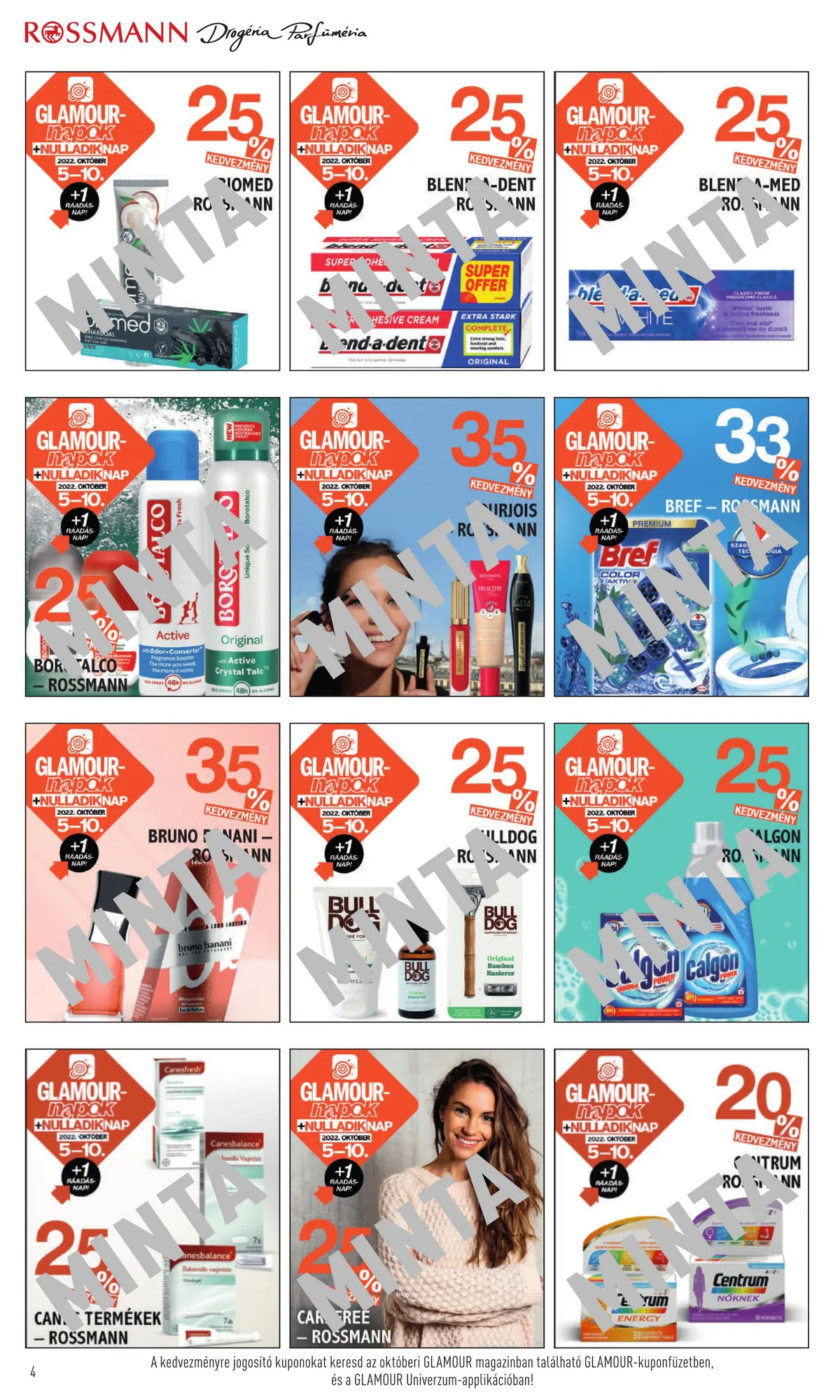 Rossmann akciós újság Glamour napok 10.05–10.10 – 4. oldal