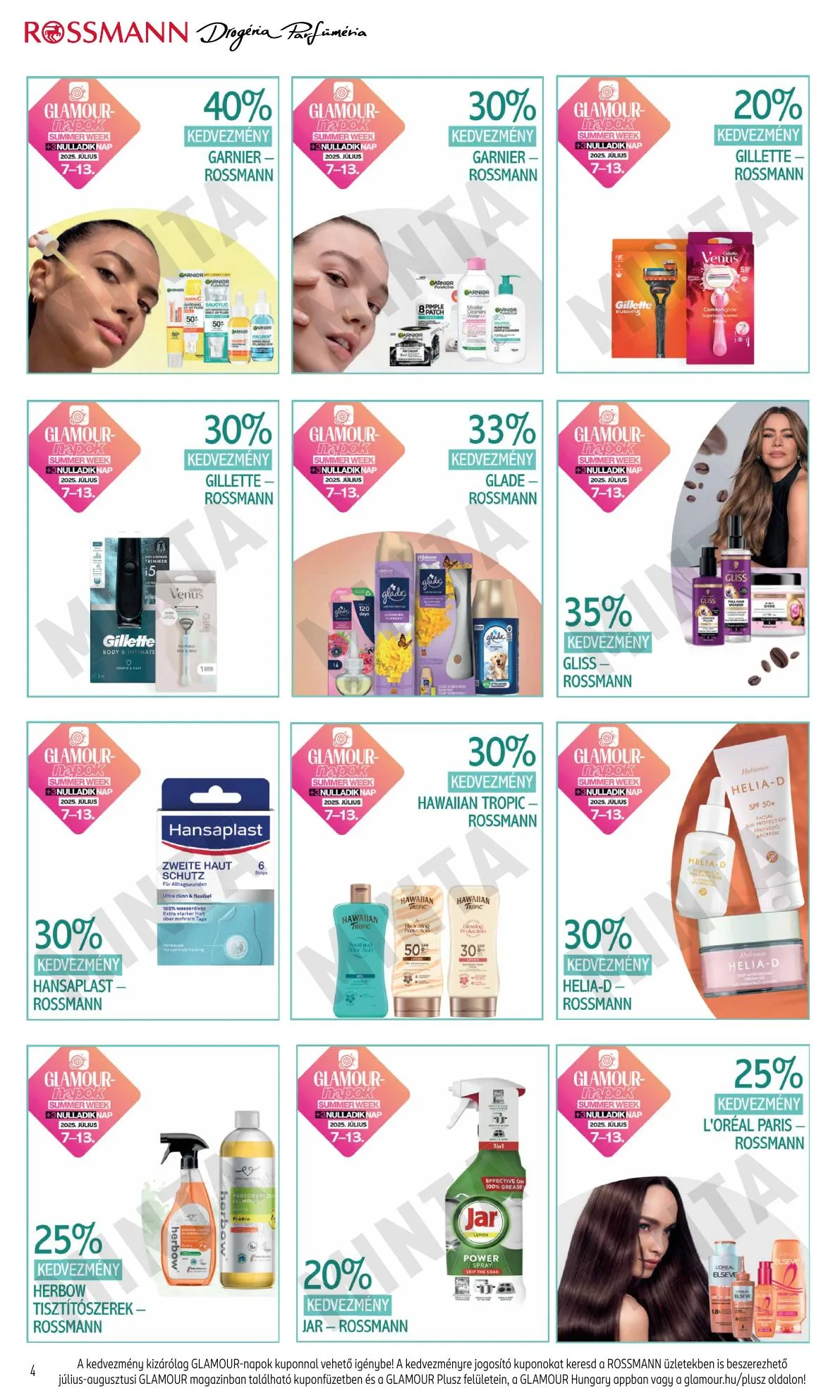 Rossmann akciós újság Glamour napok 07.07–07.13 – 4. oldal