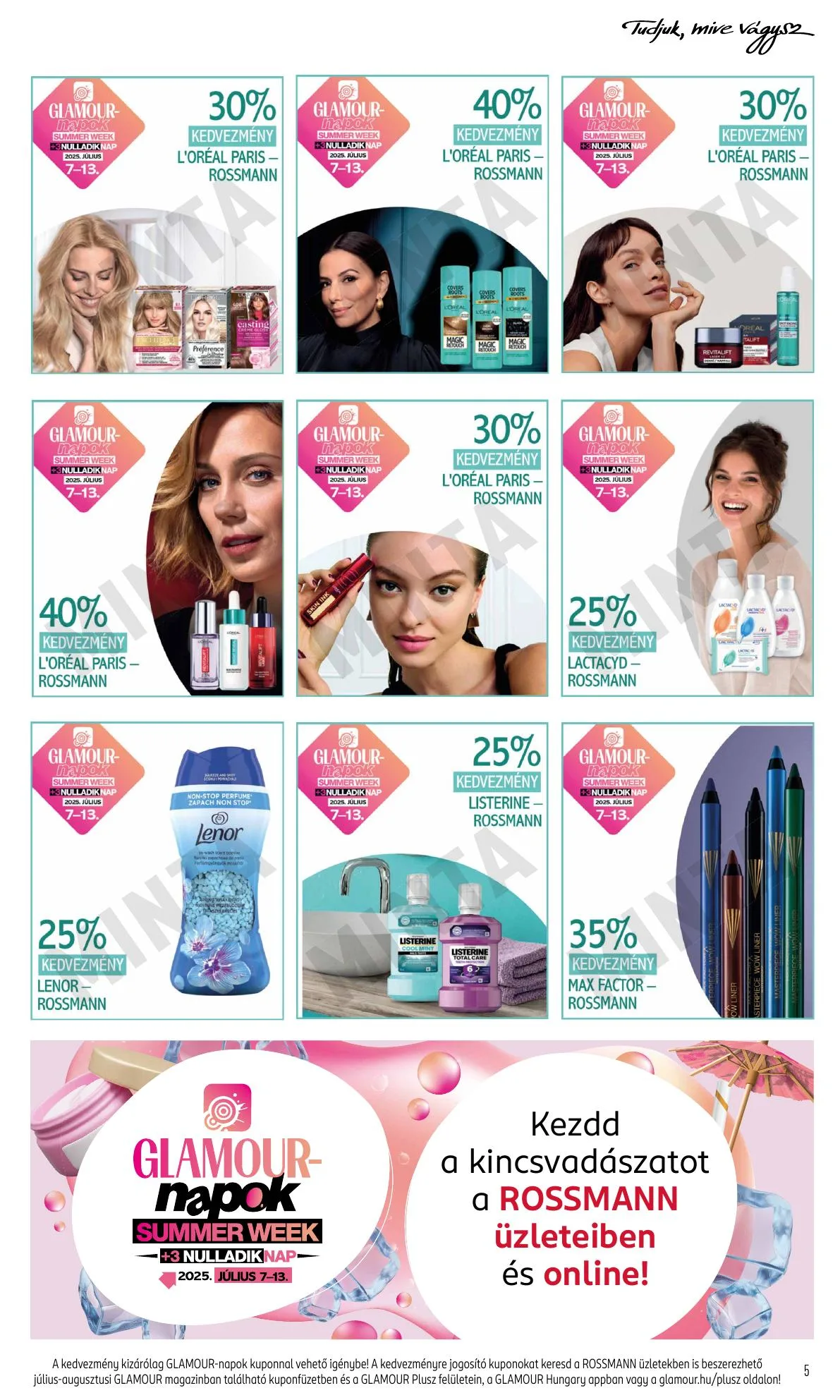 Rossmann akciós újság Glamour napok 07.07–07.13 – 5. oldal