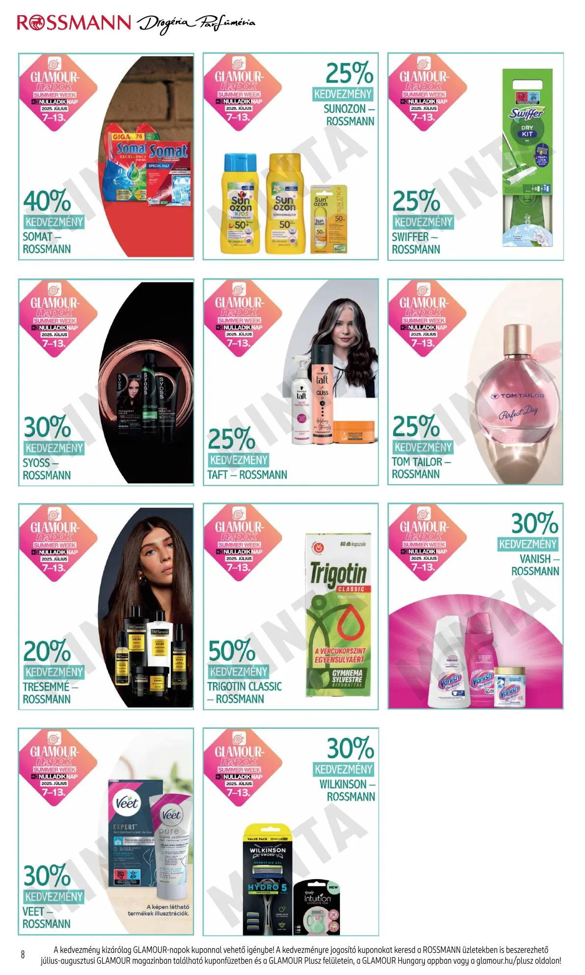 Rossmann akciós újság Glamour napok 07.07–07.13 – 8. oldal