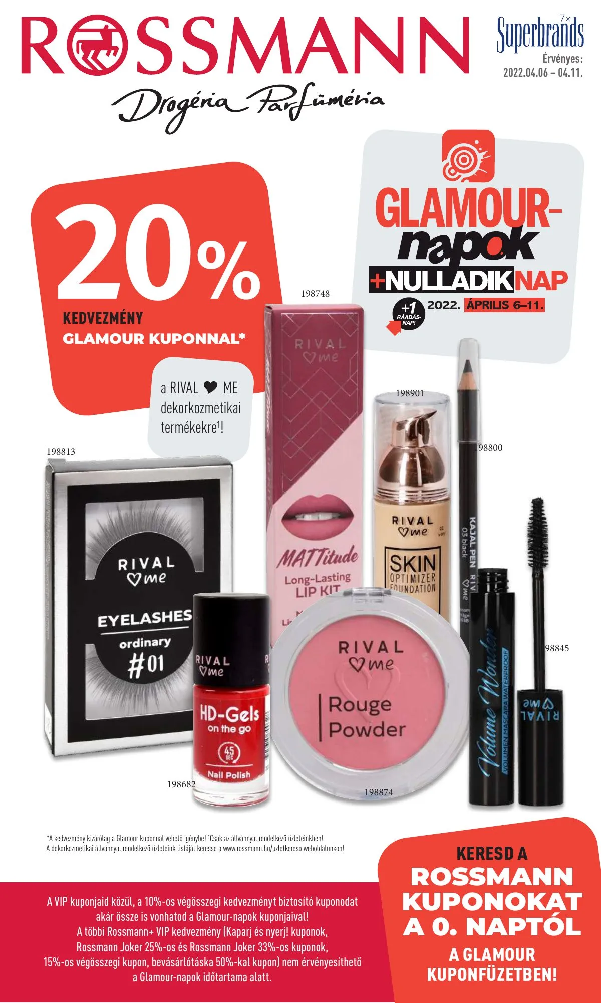 Rossmann akciós újság Glamour napok2 04.06–04.11