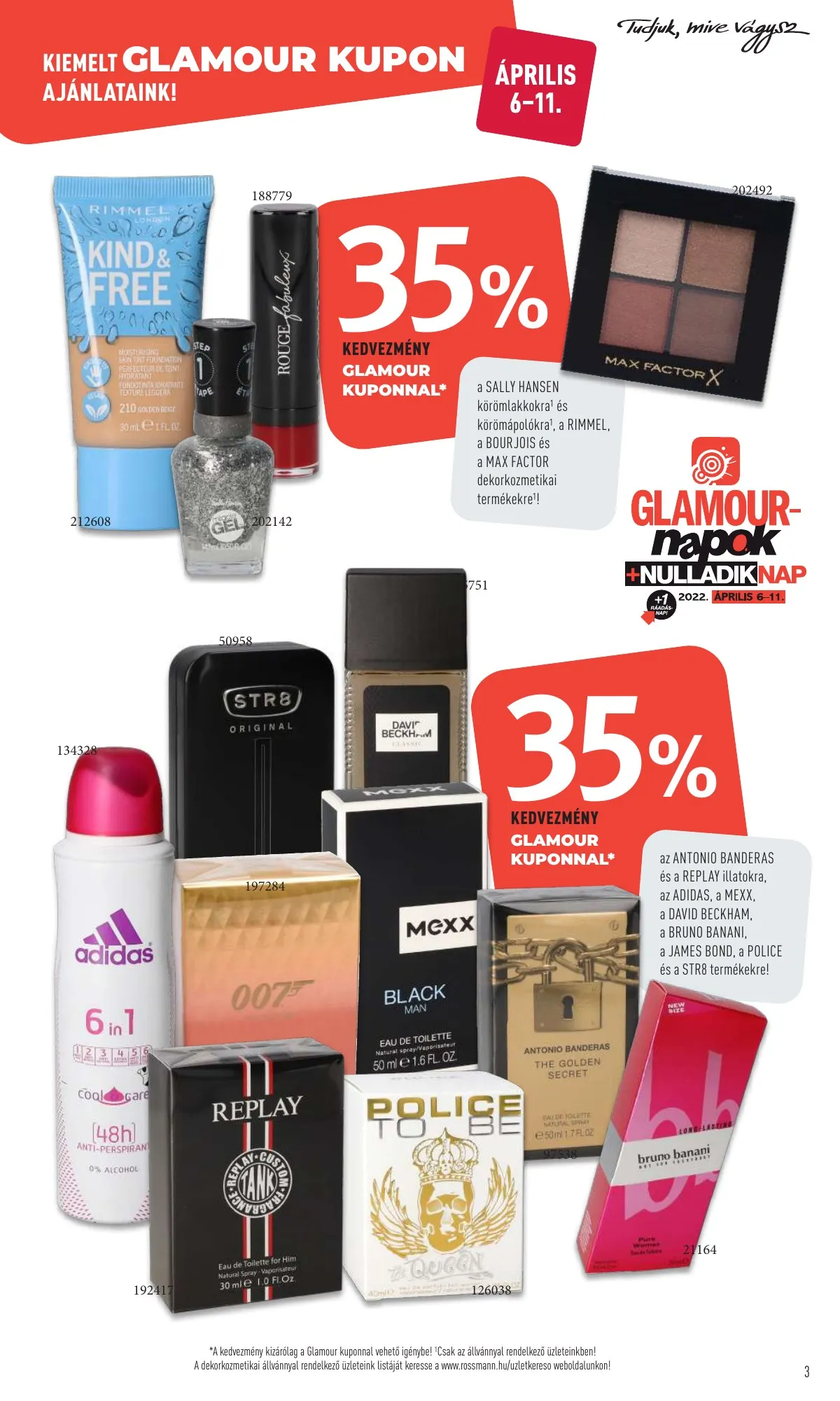 Rossmann akciós újság Glamour napok2 04.06–04.11 – 3. oldal