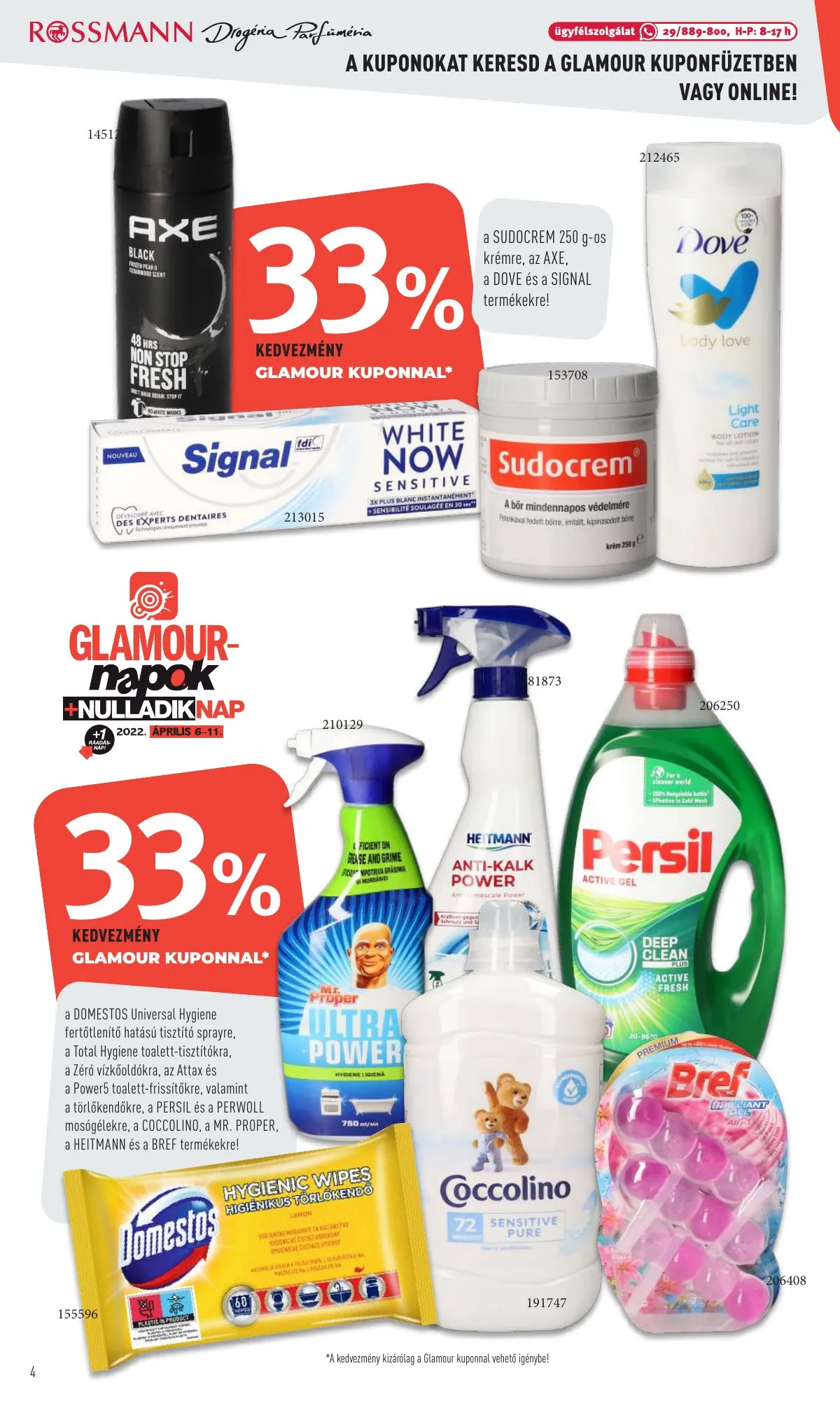 Rossmann akciós újság Glamour napok2 04.06–04.11 – 4. oldal