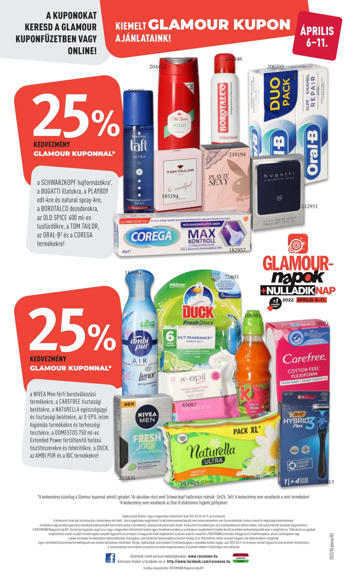 Rossmann akciós újság Glamour napok2 04.06–04.11 – 8. oldal