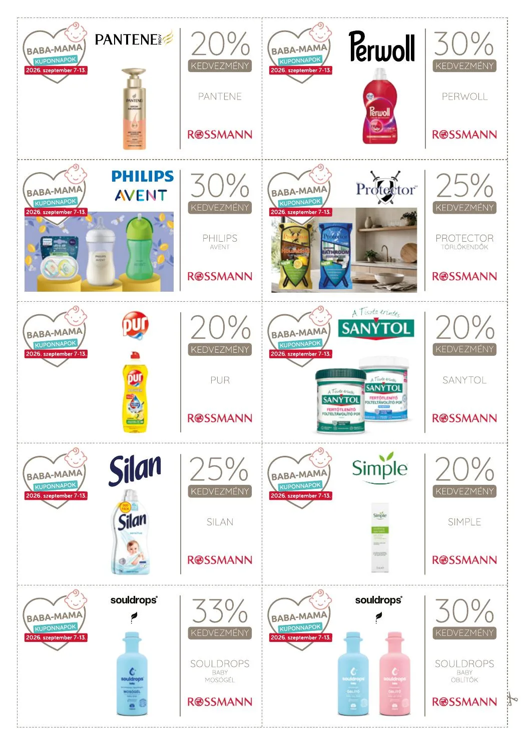 Rossmann akciós újság Kupon napok 09.07–09.13 – 32. oldal