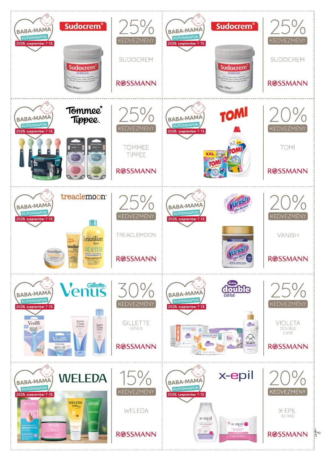Rossmann akciós újság Kupon napok 09.07–09.13 – 36. oldal