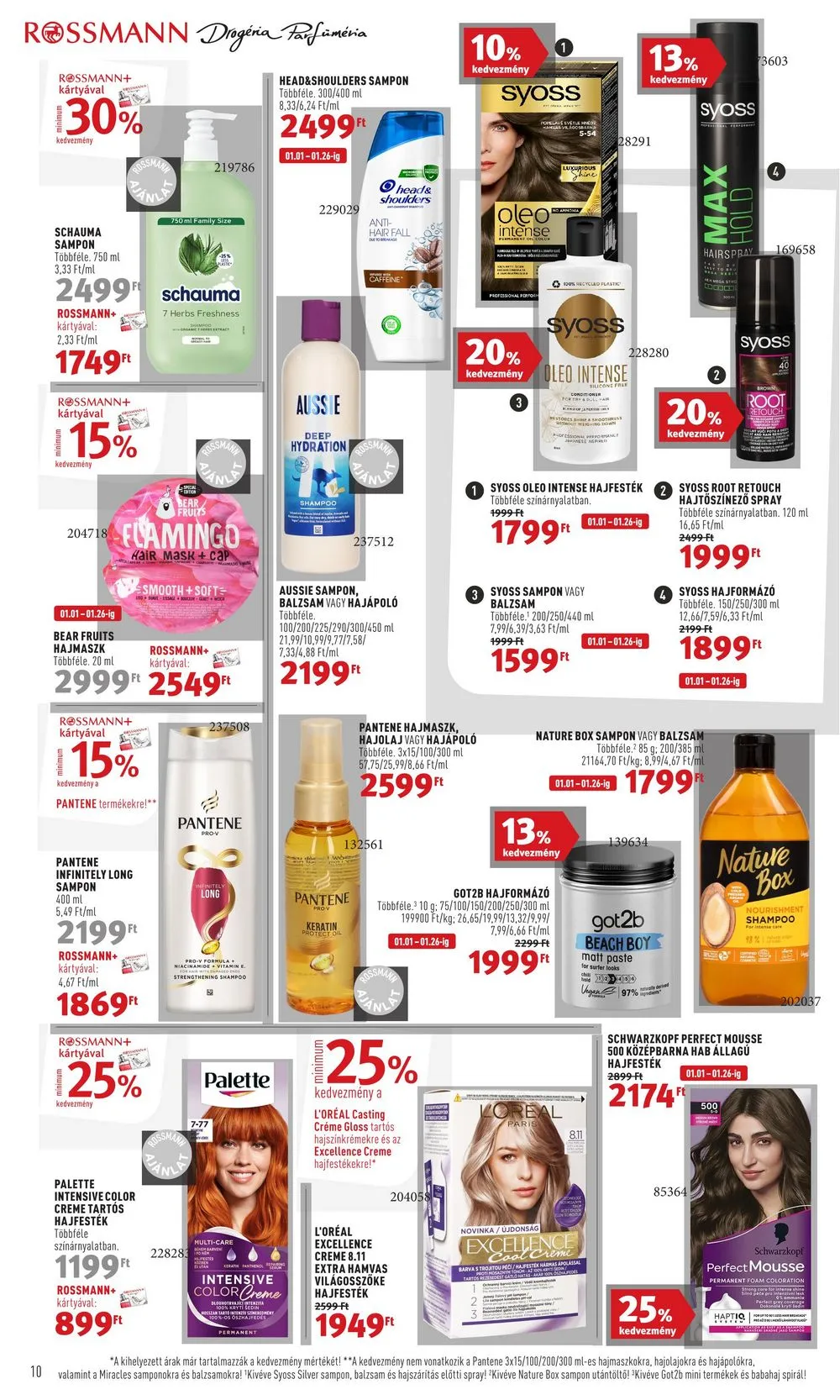 Rossmann akciós újság Parfumeria 01.01–01.12 – 10. oldal