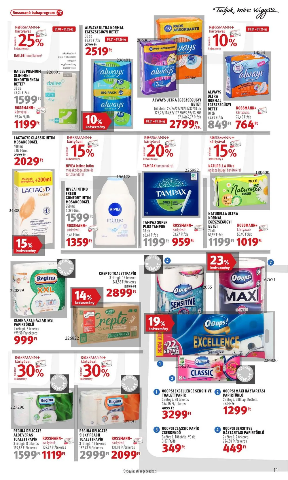 Rossmann akciós újság Parfumeria 01.01–01.12 – 13. oldal