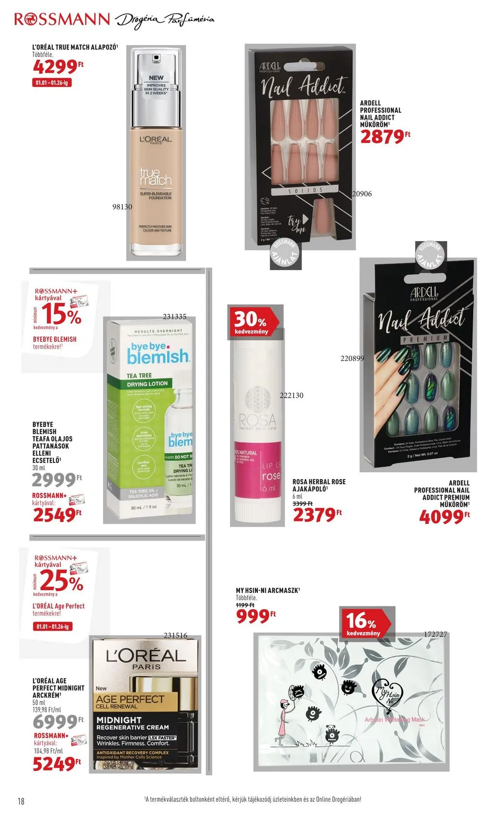 Rossmann akciós újság Parfumeria 01.01–01.12 – 20. oldal