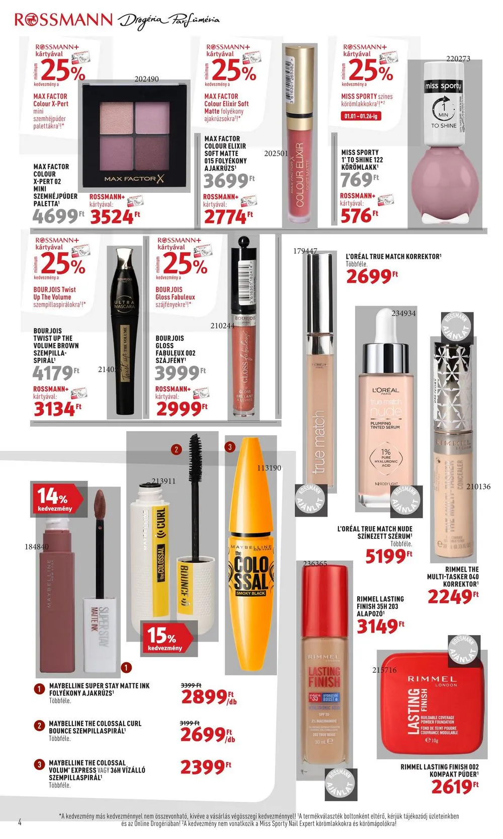 Rossmann akciós újság Parfumeria 01.01–01.12 – 4. oldal