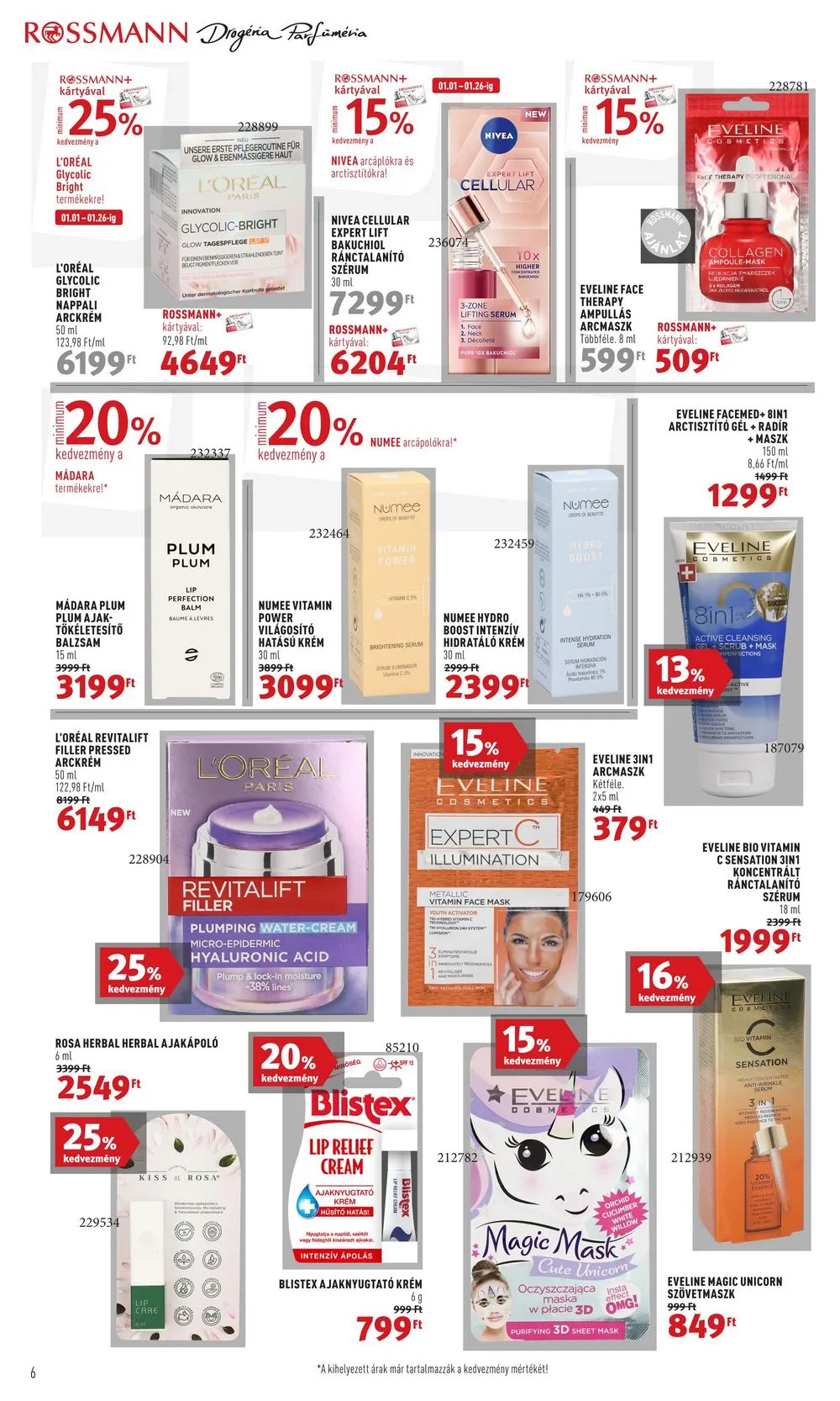 Rossmann akciós újság Parfumeria 01.01–01.12 – 6. oldal