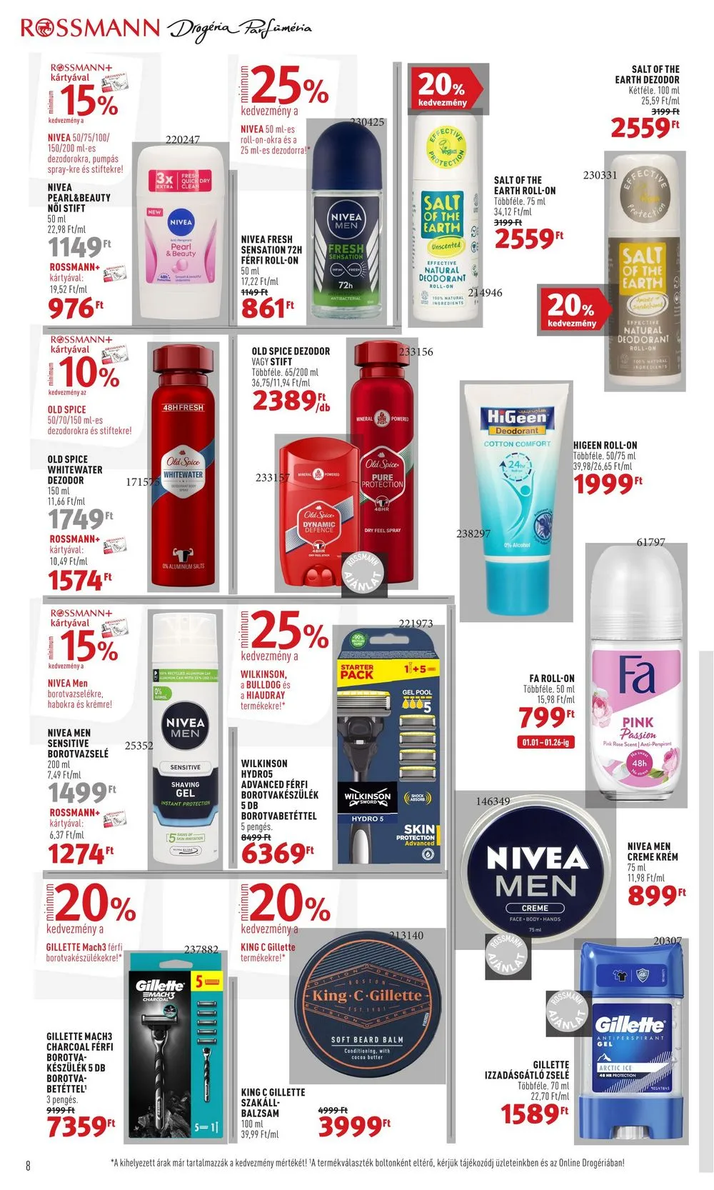 Rossmann akciós újság Parfumeria 01.01–01.12 – 8. oldal
