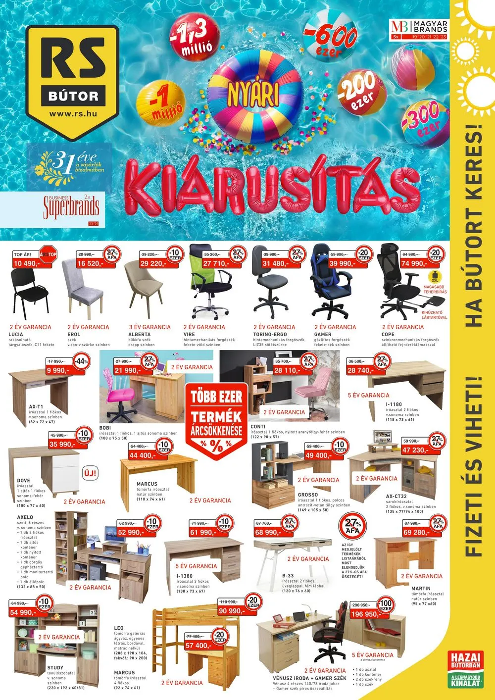 Rs akciós újság Bútor 07.01–07.31