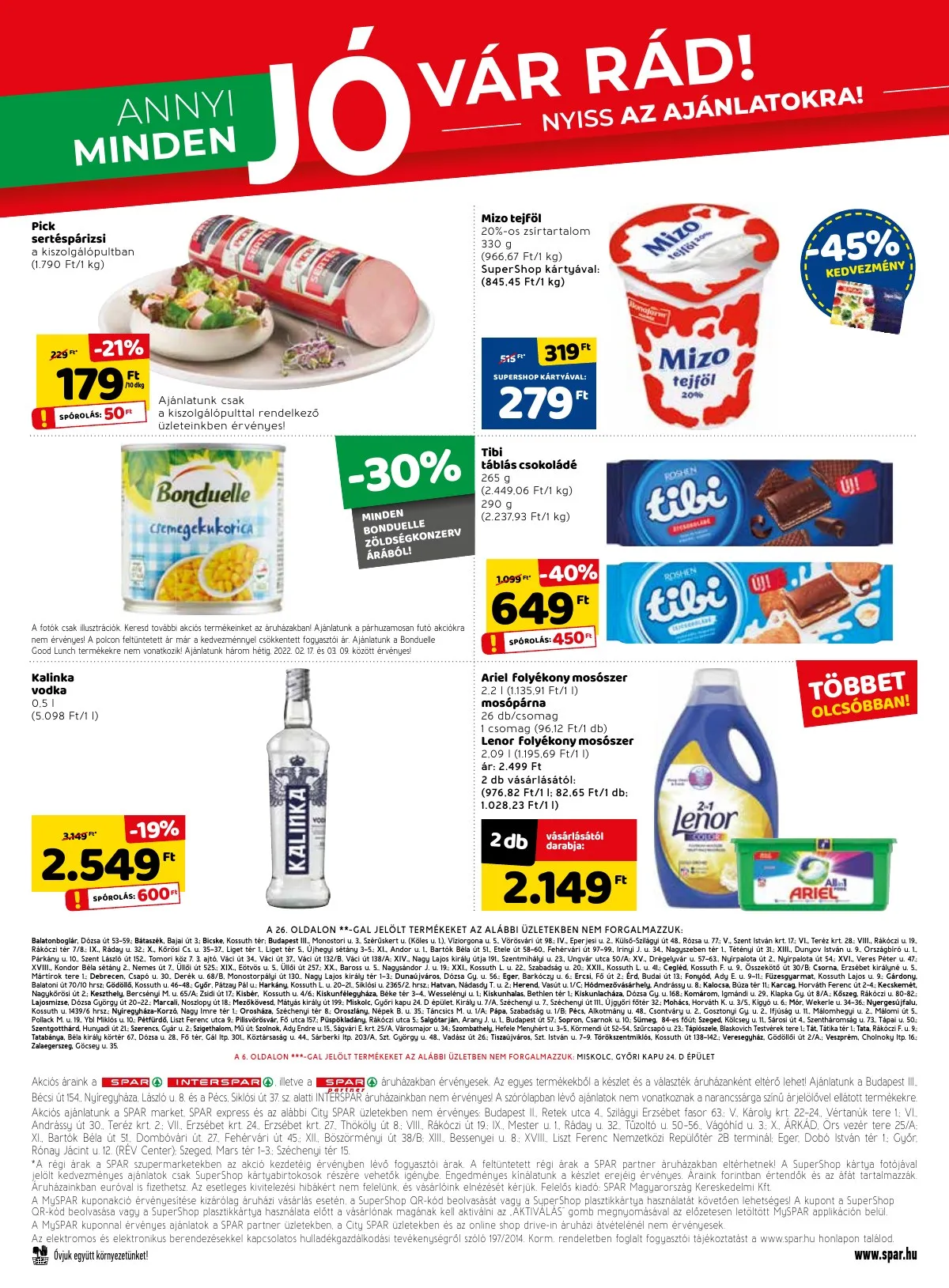 Spar akciós újság 02.17–02.23 – 36. oldal
