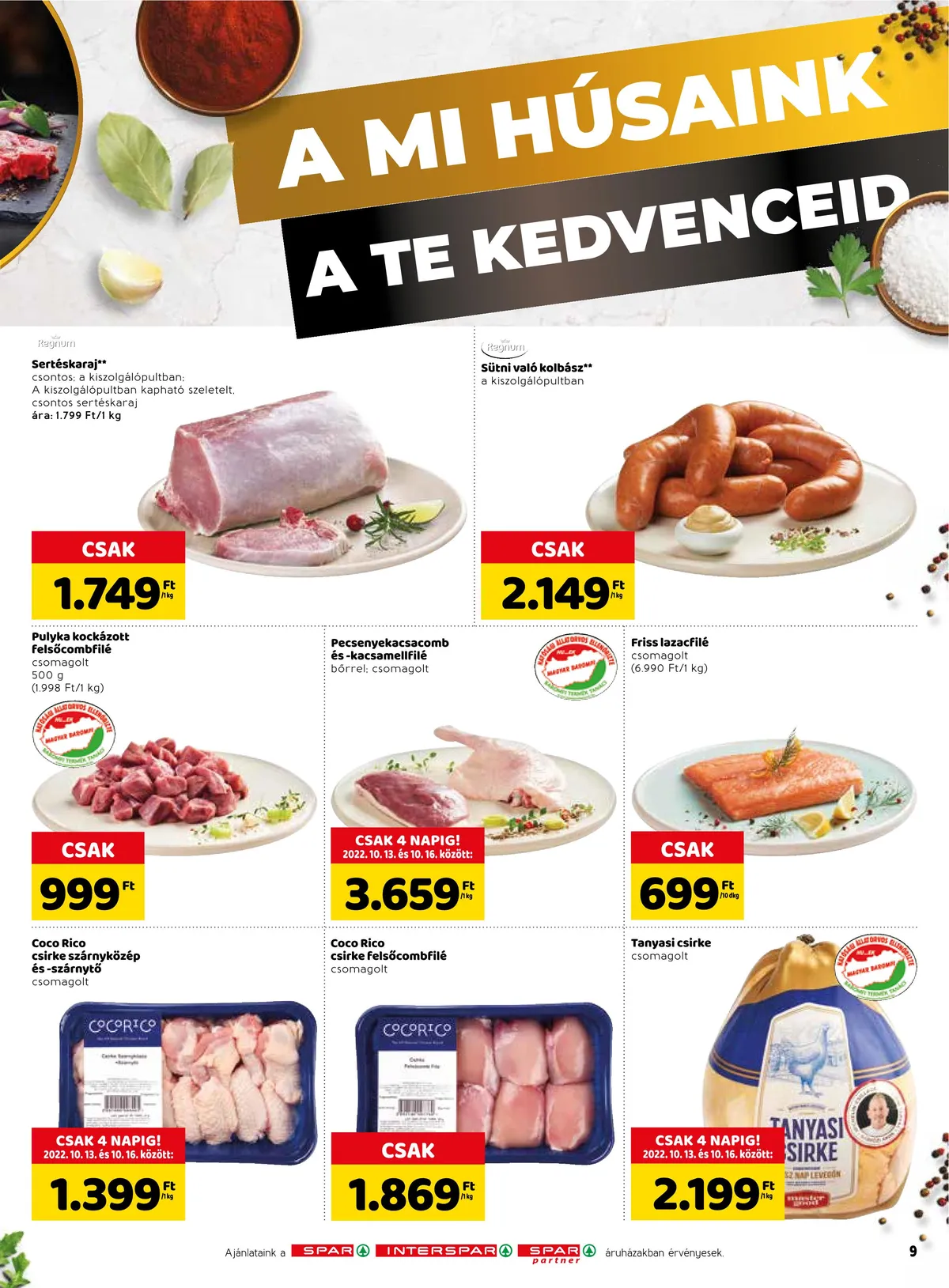 Spar akciós újság 10.13–10.19 – 13. oldal