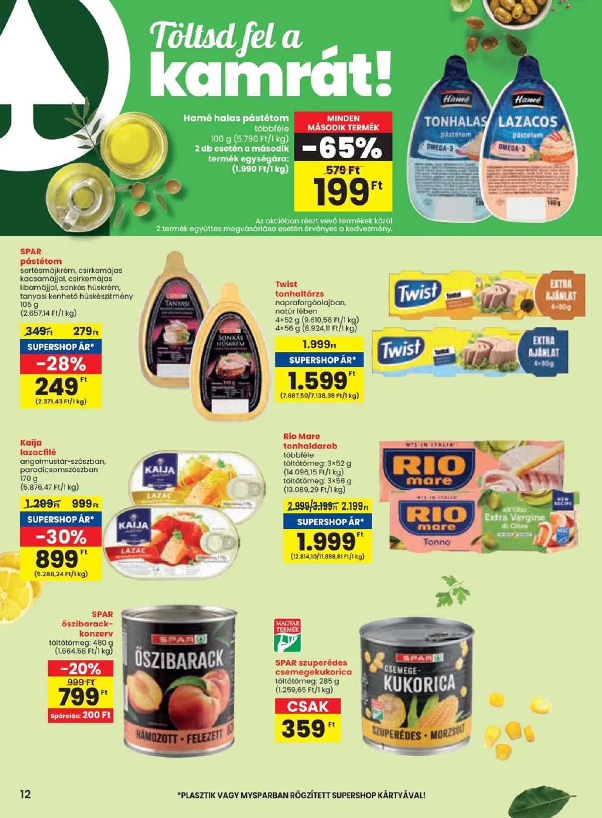 Spar akciós újság 09.12–09.18 – 12. oldal