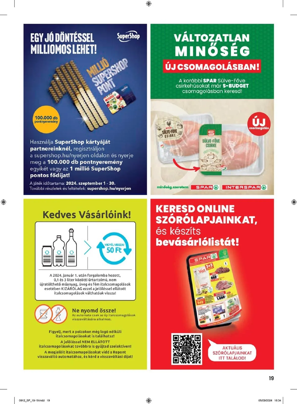 Spar akciós újság 09.12–09.18 – 19. oldal