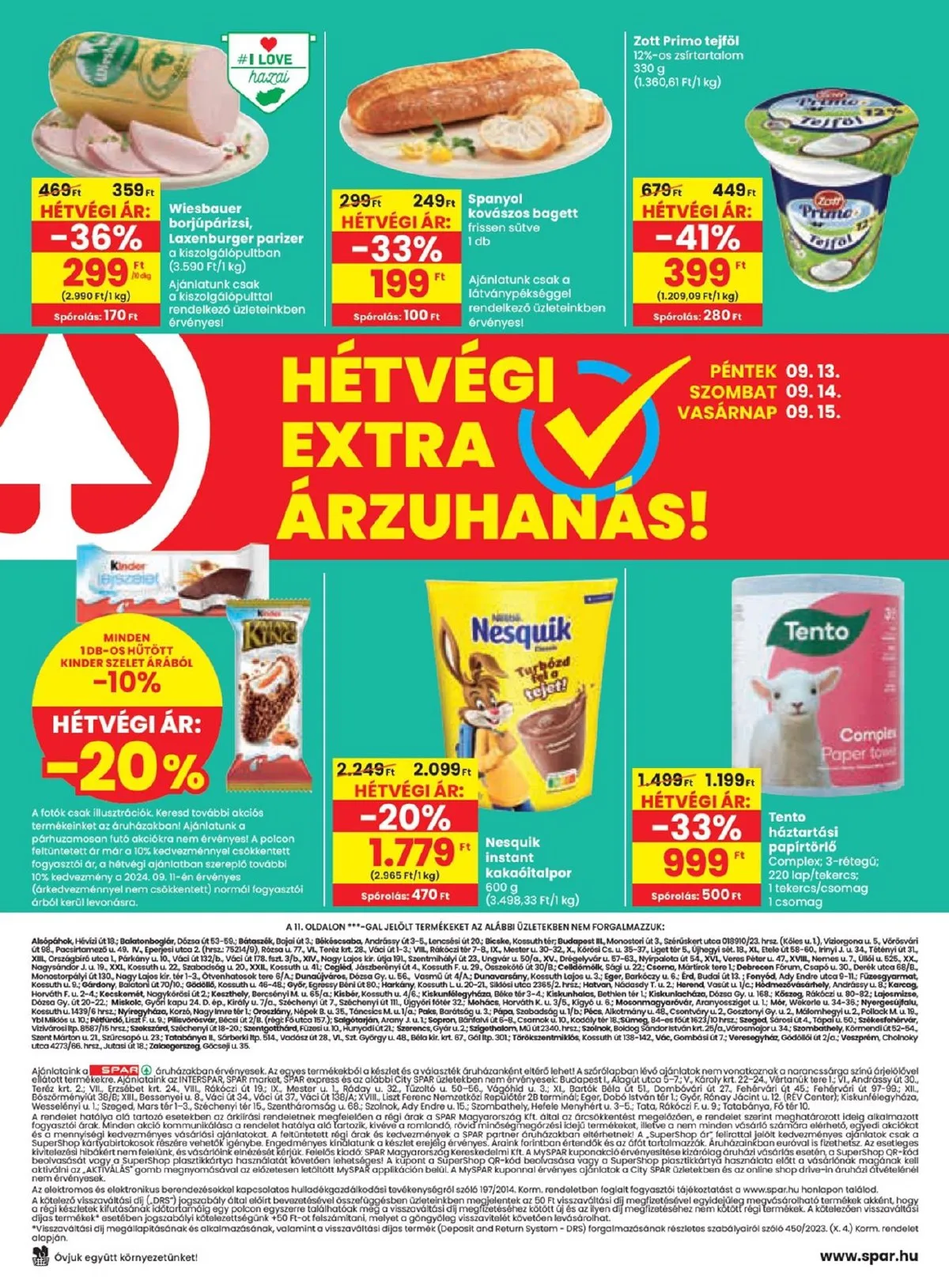 Spar akciós újság 09.12–09.18 – 20. oldal
