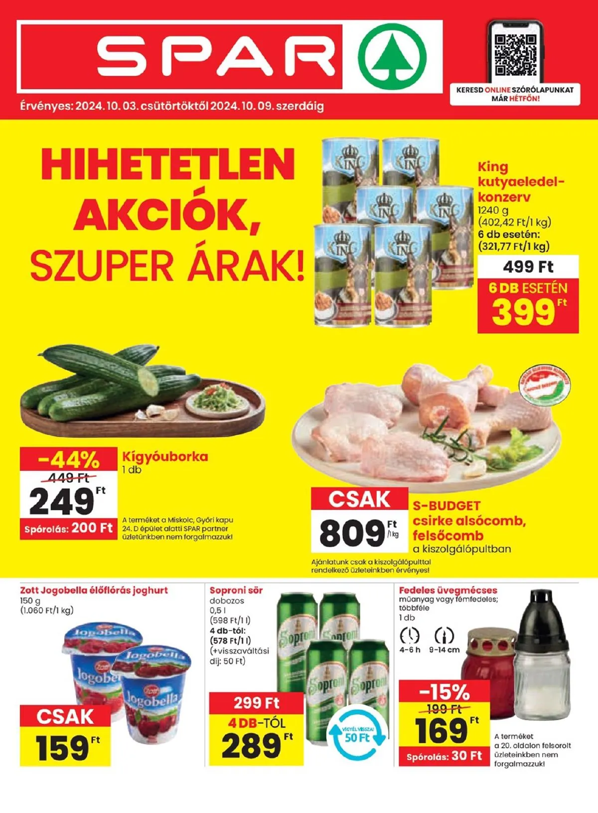 Spar akciós újság 10.03–10.09