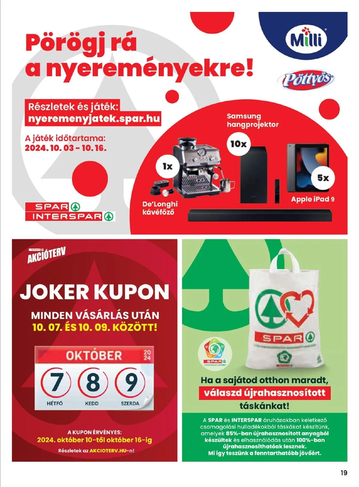 Spar akciós újság 10.03–10.09 – 19. oldal