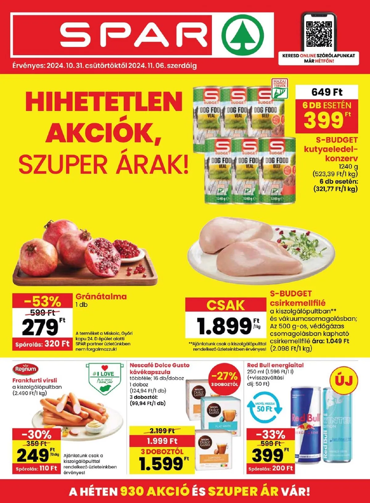 Spar akciós újság 10.31–11.06