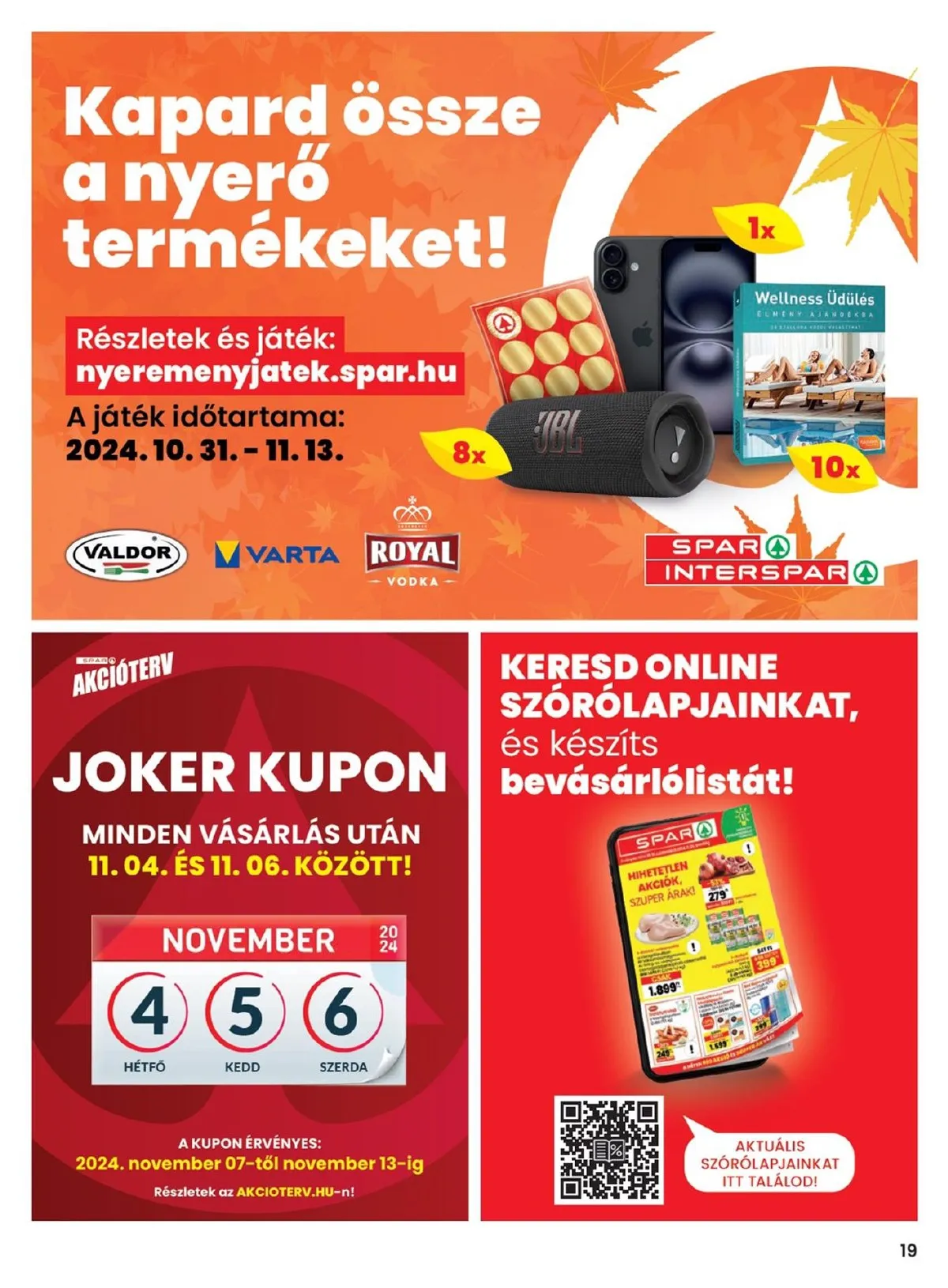 Spar akciós újság 10.31–11.06 – 19. oldal
