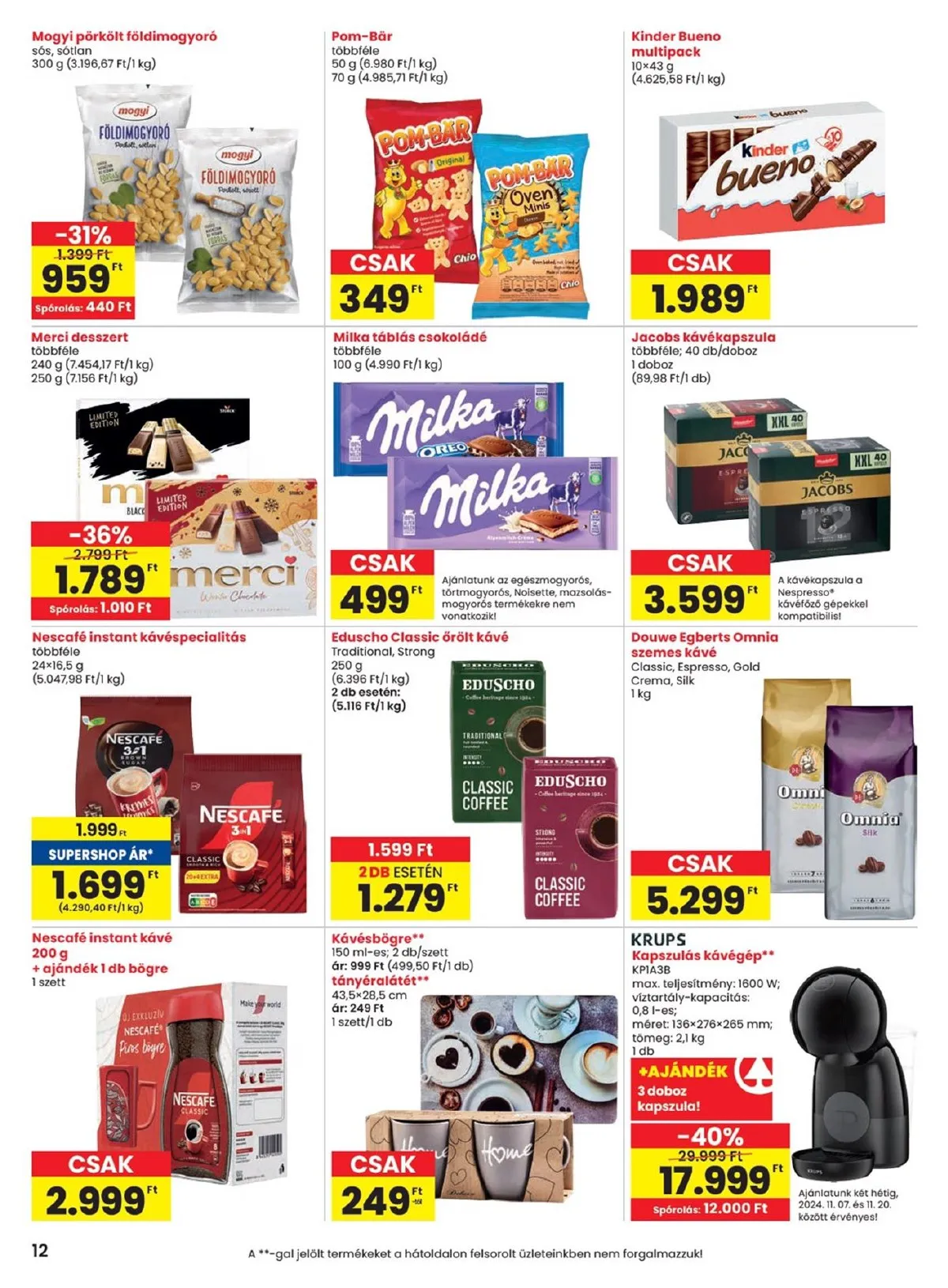 Spar akciós újság 11.07–11.13 – 12. oldal
