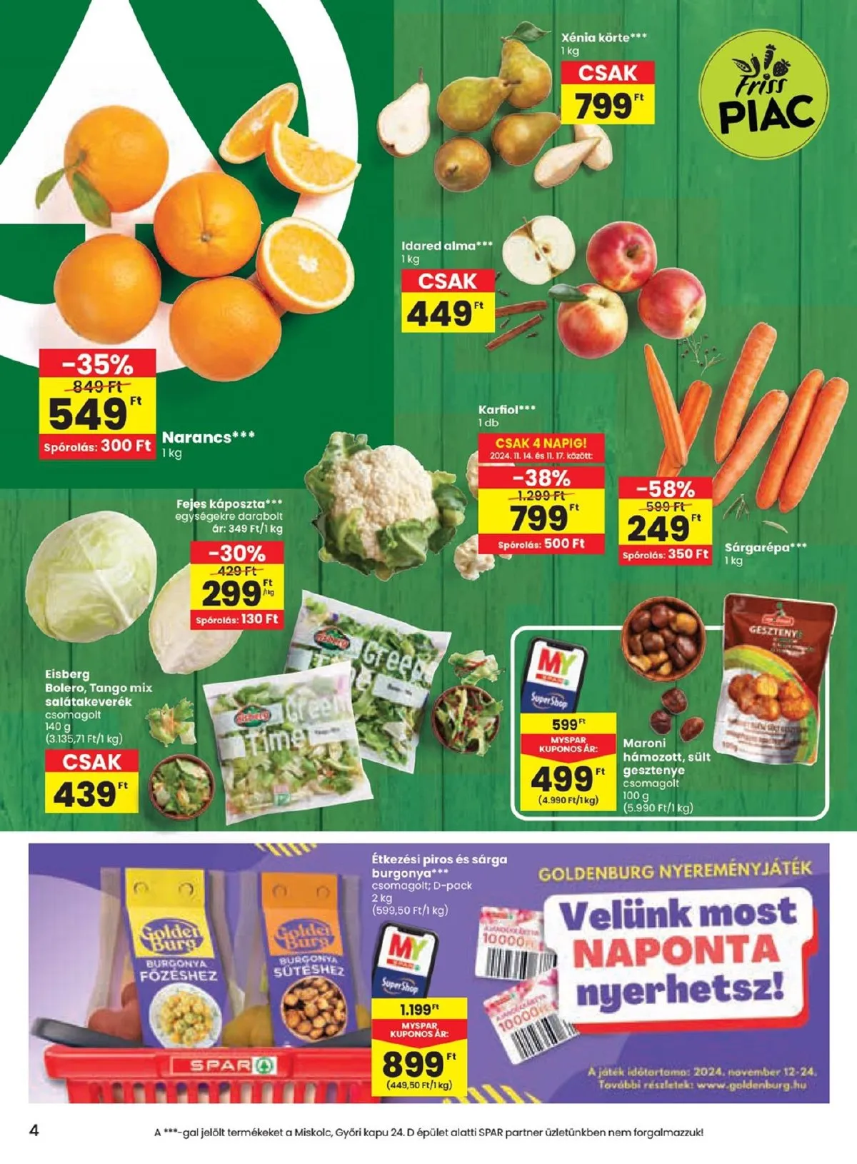 Spar akciós újság 11.14–11.20 – 4. oldal