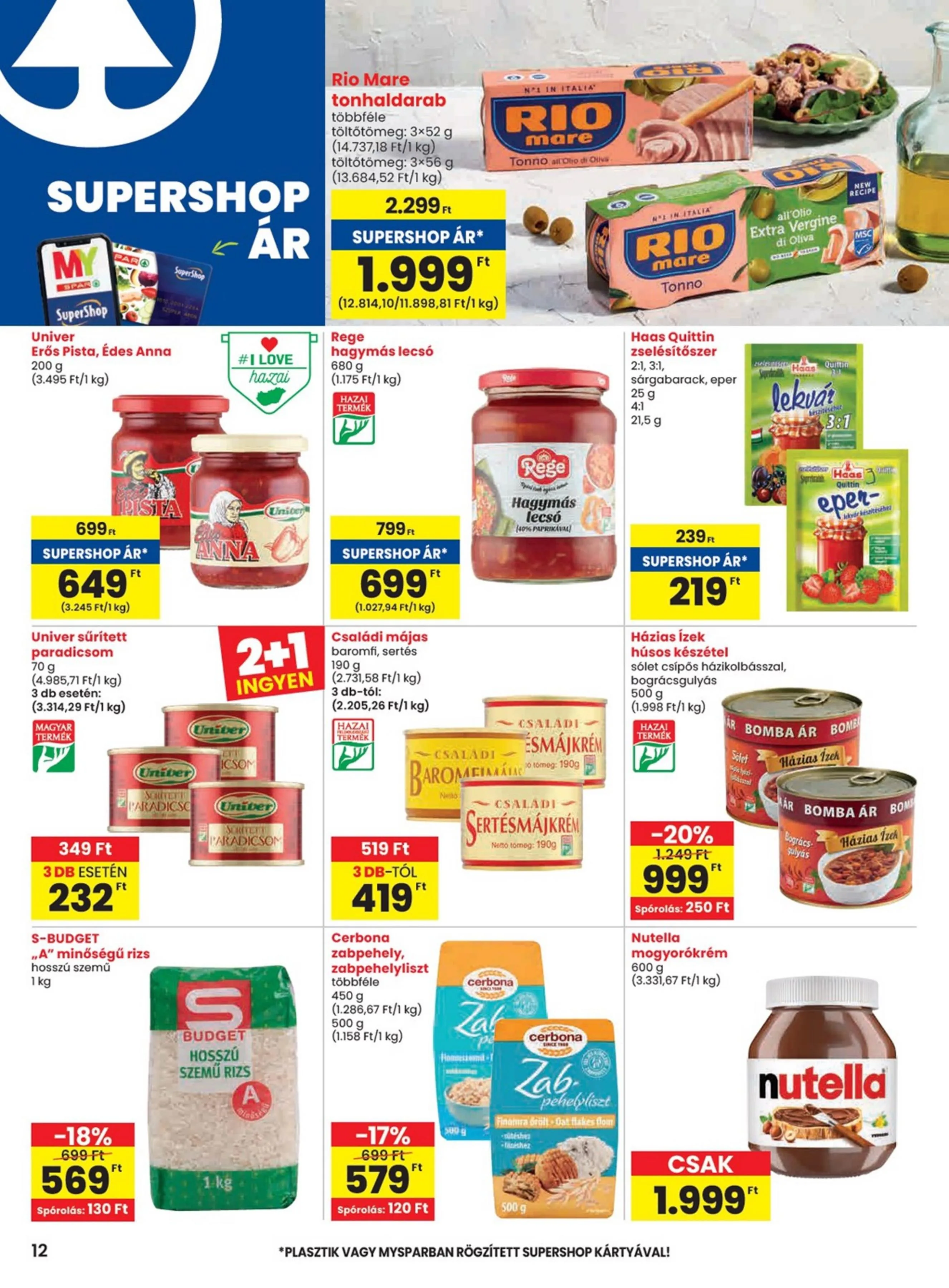 Spar akciós újság 07.10–07.16 – 12. oldal