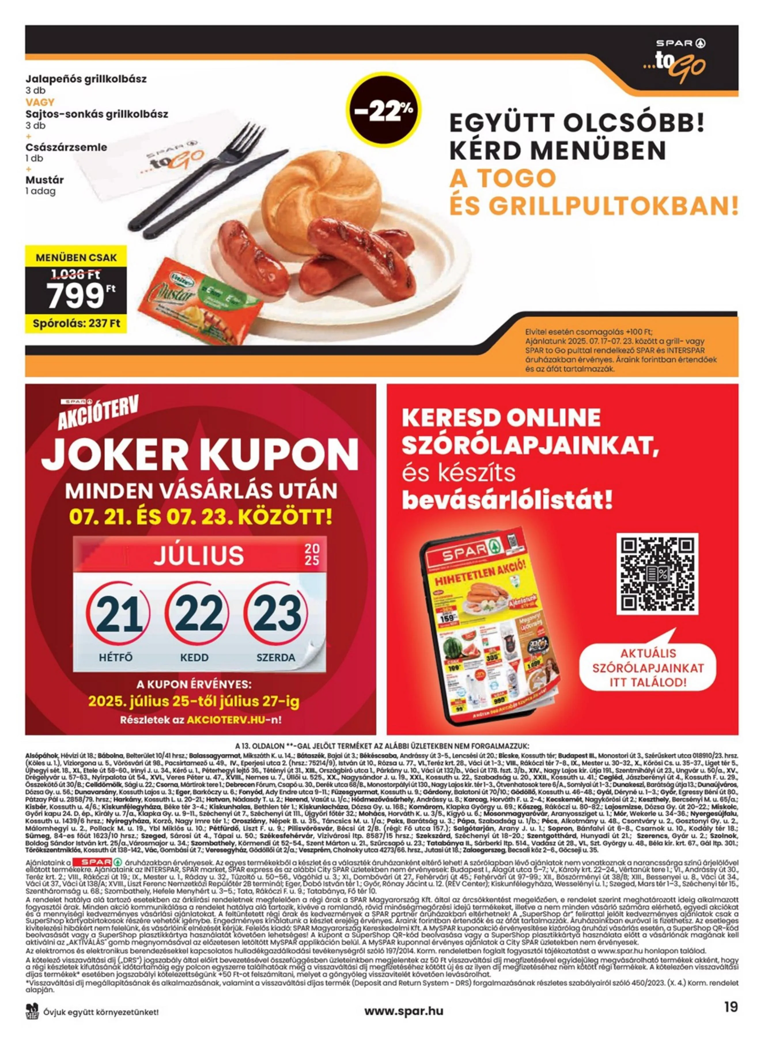 Spar akciós újság 07.17–07.23 – 19. oldal