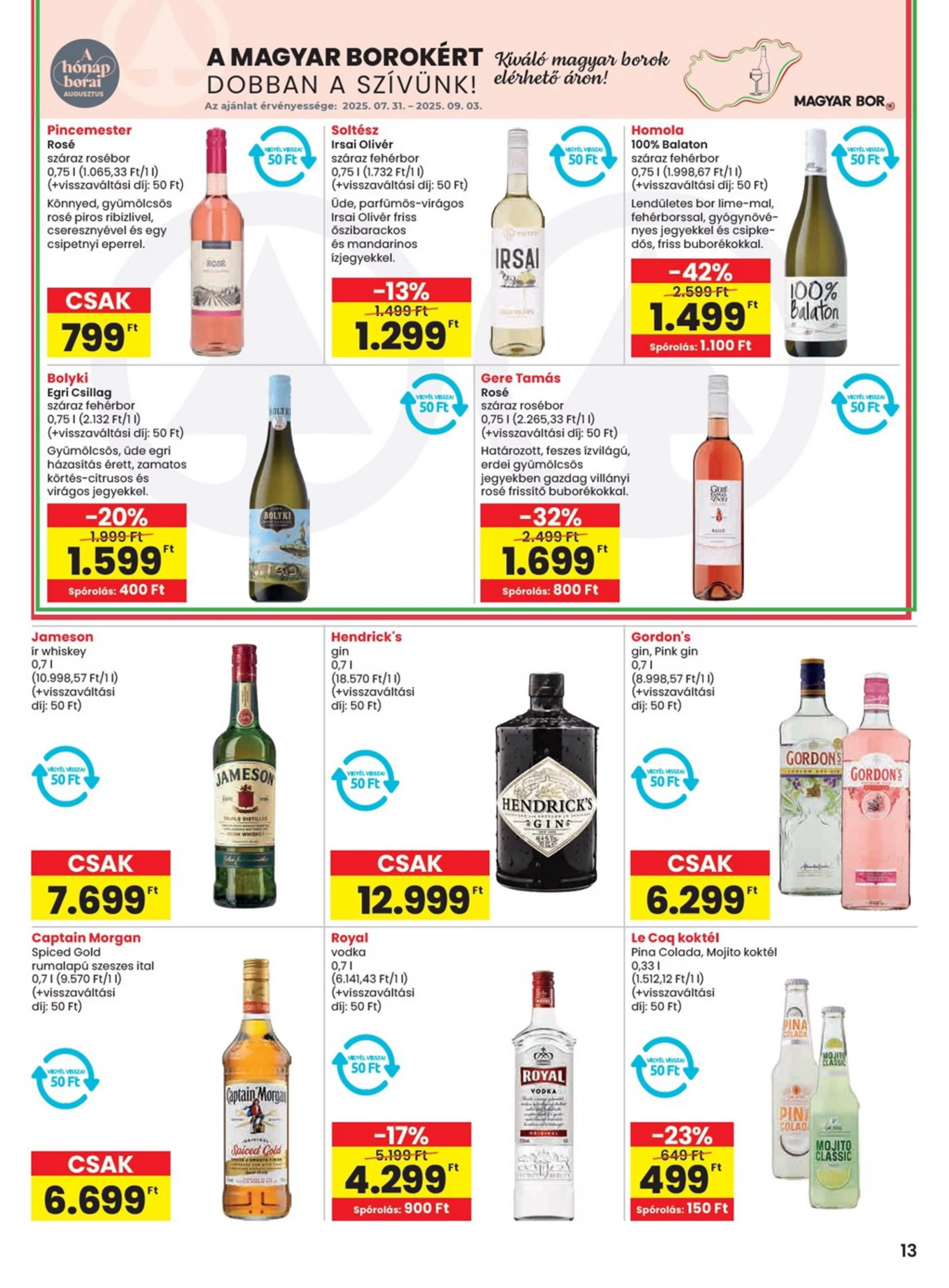 Spar akciós újság 07.31–08.06 – 13. oldal