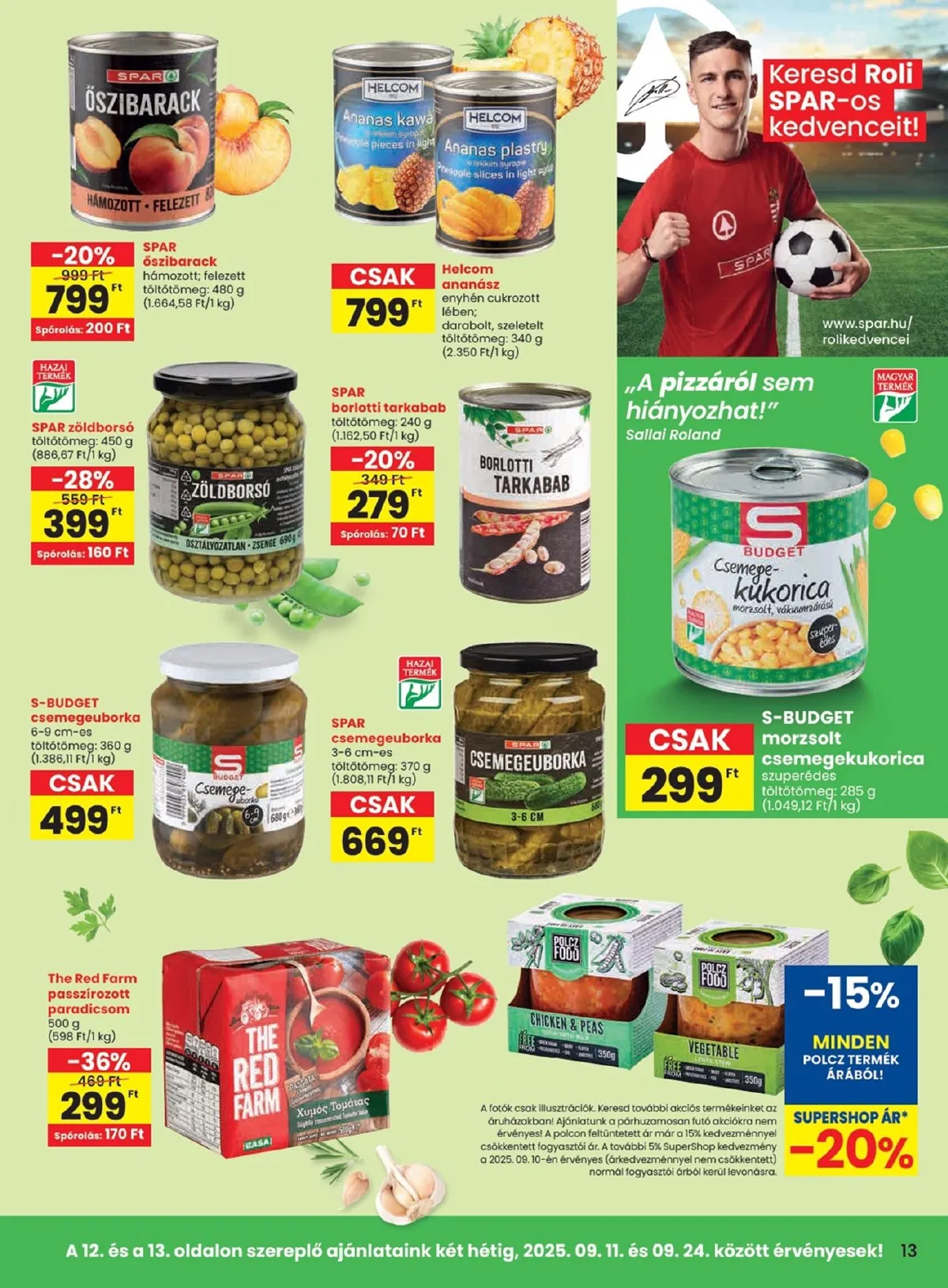 Spar akciós újság 09.11–09.17 – 13. oldal