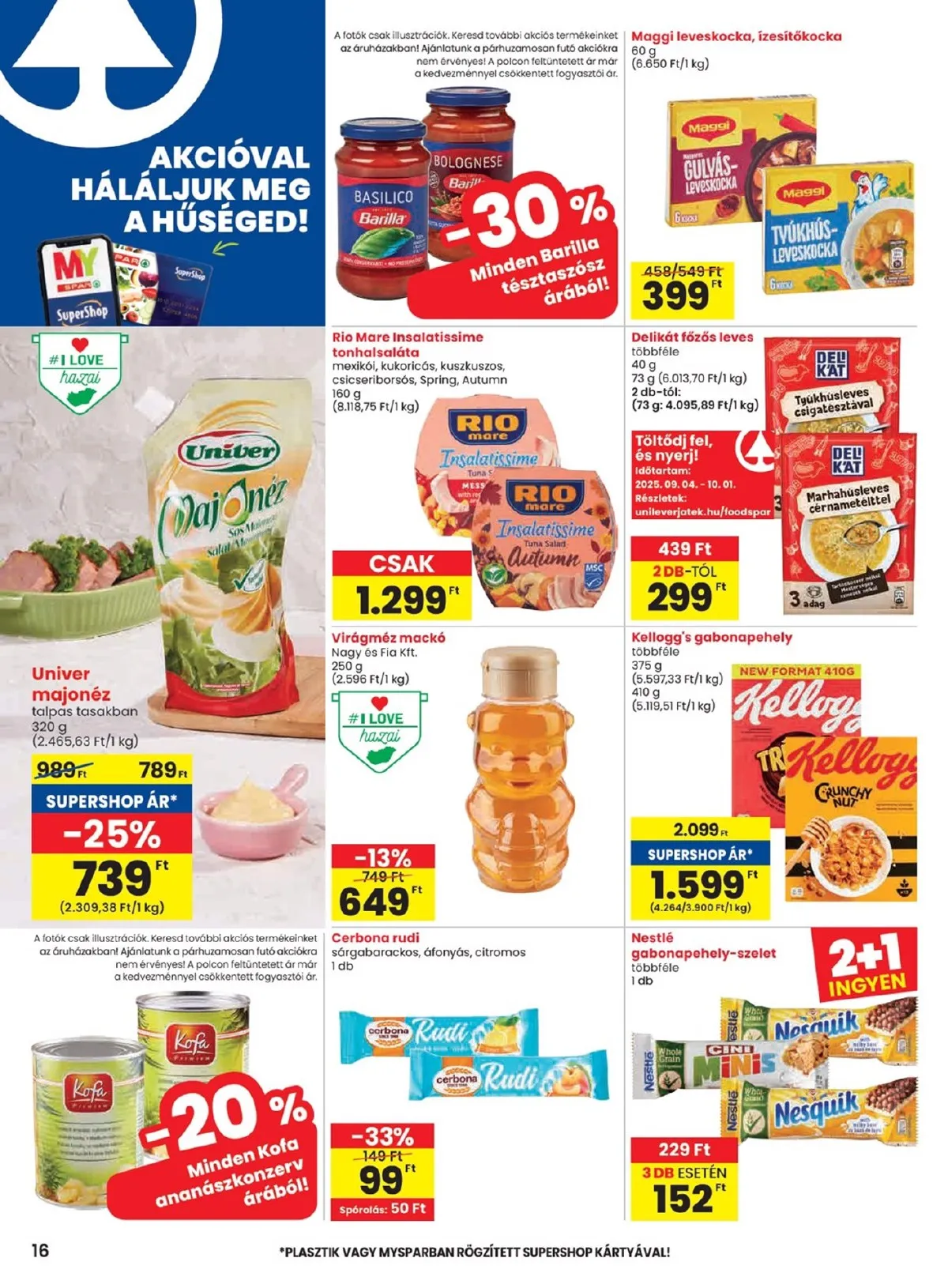 Spar akciós újság 09.25–10.01 – 16. oldal
