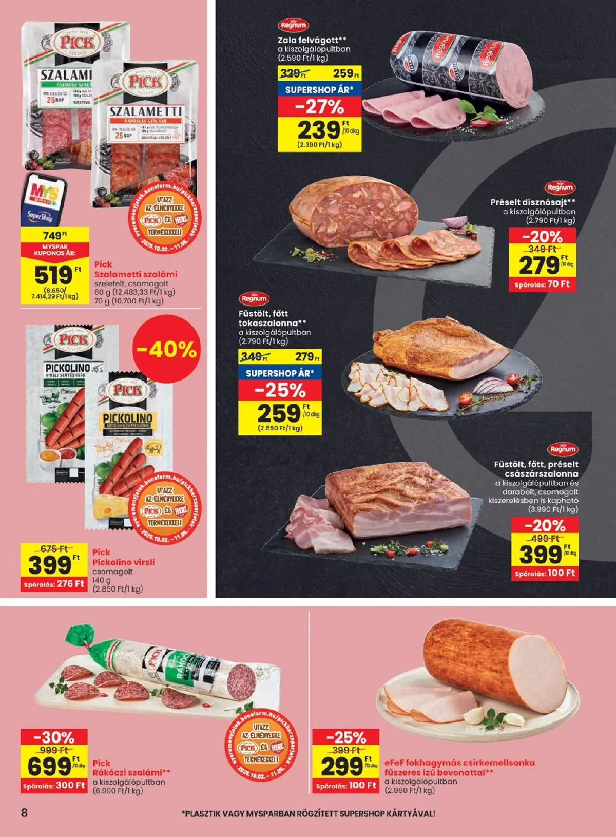 Spar akciós újság 10.09–10.15 – 8. oldal
